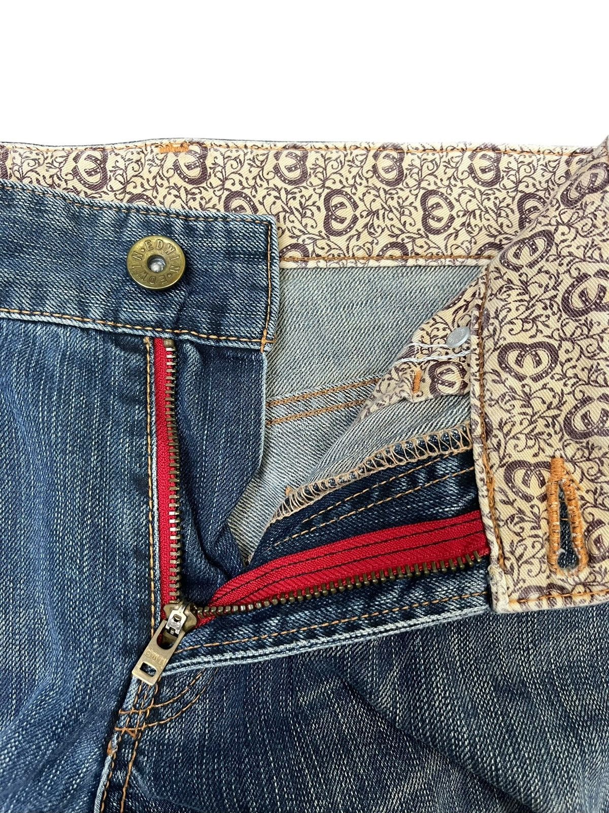 Edwin Vintage Edwin 503 Blue Trip Straight Cut Size US 30 / EU 46 - 12 Thumbnail