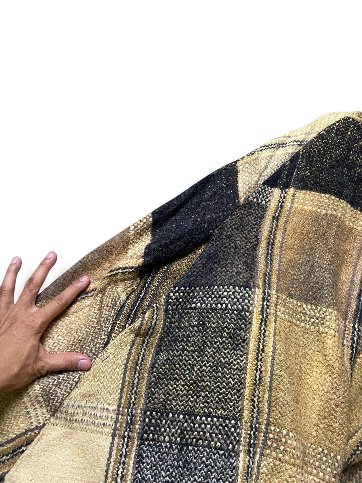 Japanese Brand × Vintage Amina Japanese Brand Checkered Hooded Ponchos (126) Size US XXL / EU 58 / 5 - 4 Thumbnail