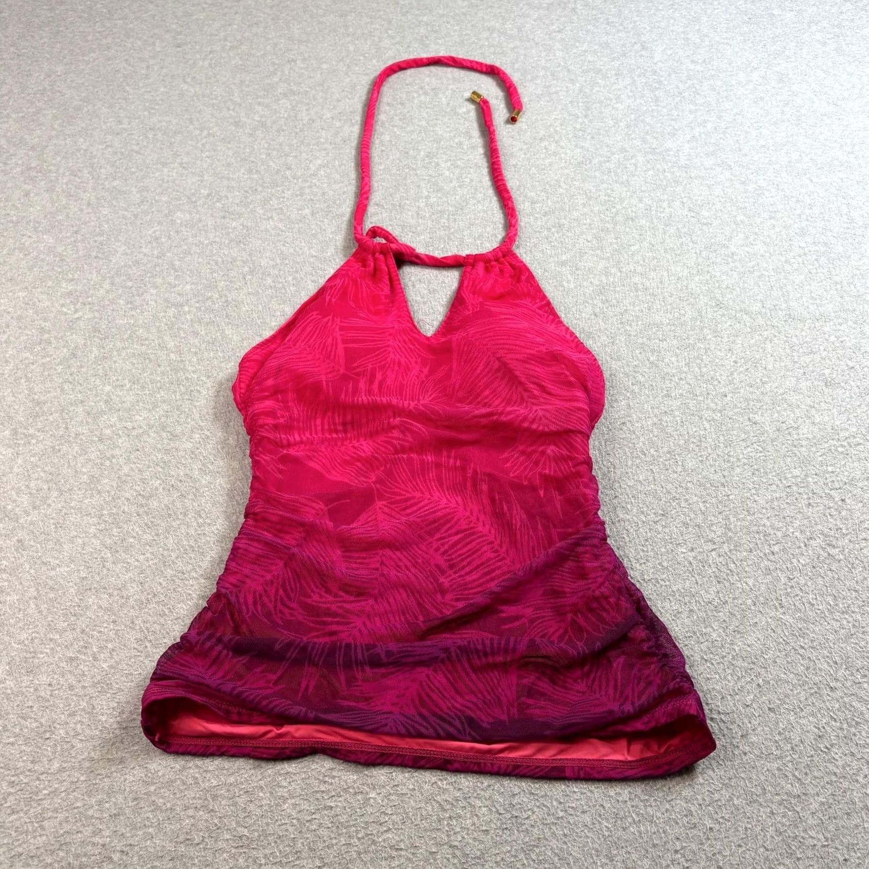 Ralph Lauren Lauren Ralph Lauren Tankini Swimsuit Top Womens Size 8 Pink Halter Beach Pool Size M / US 6-8 / IT 42-44 - 2 Thumbnail