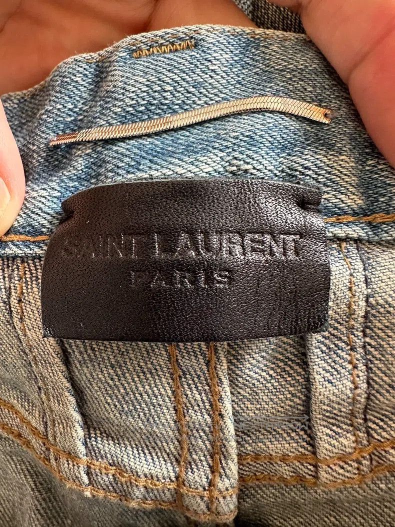 Saint Laurent Paris Saint Laurent Paris Washed distressed ripped men's blue je Size US 30 / EU 46 - 5 Thumbnail