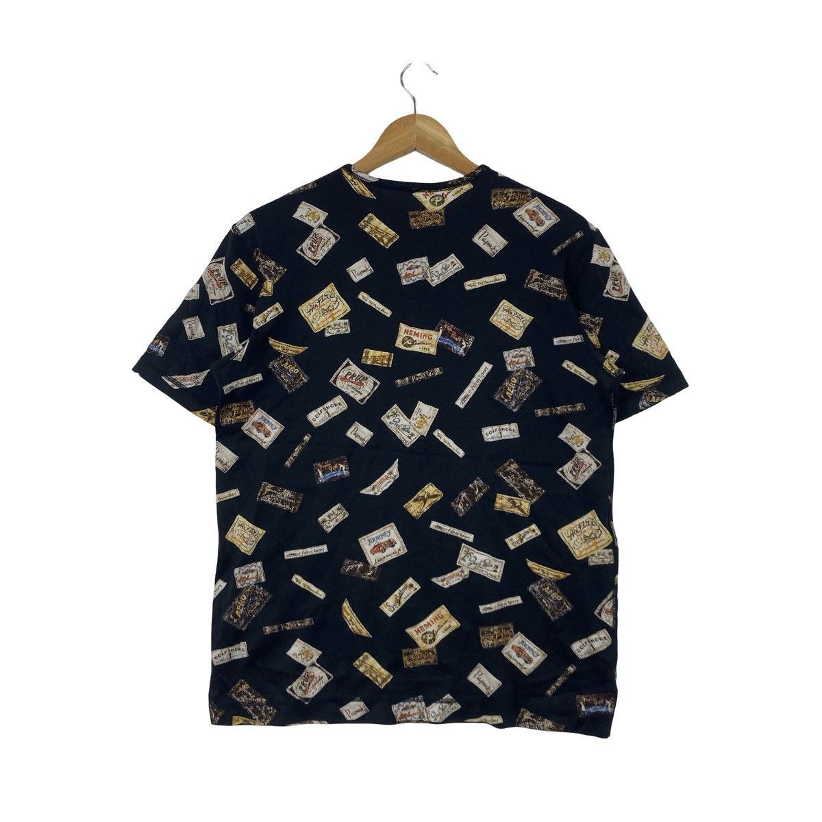Vintage Vintage POSTAGE STAMP ALLOVER Print Henley Graphic Pattern Size US S / EU 44-46 / 1 - 6 Thumbnail