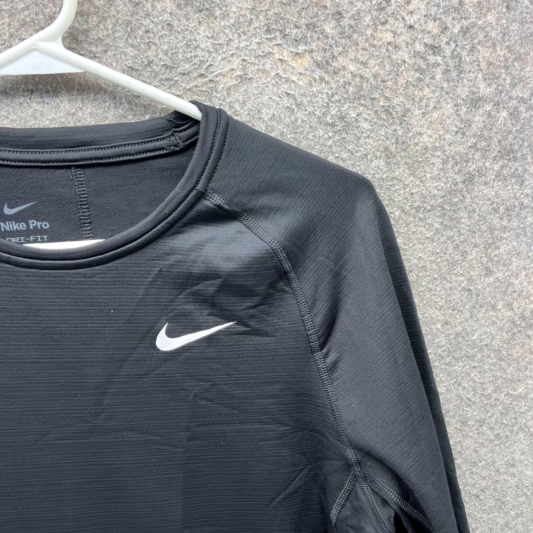 Nike Nike Pro Dri-FIT Shirt Mens M Black Slim Fit Long Sleeve Training Top Size US M / EU 48-50 / 2 - 4 Thumbnail