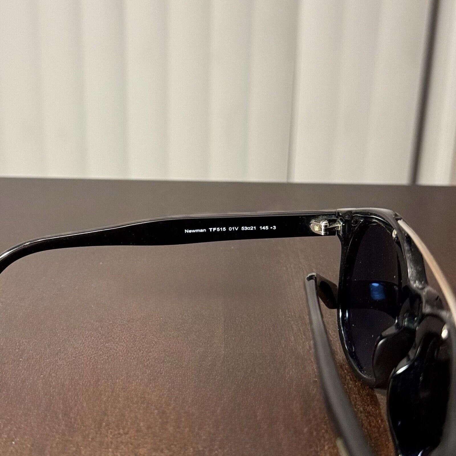 Tom Ford Tom Ford Newman TF515 01V 53mm Black Blue Lens Size ONE SIZE - 8 Thumbnail