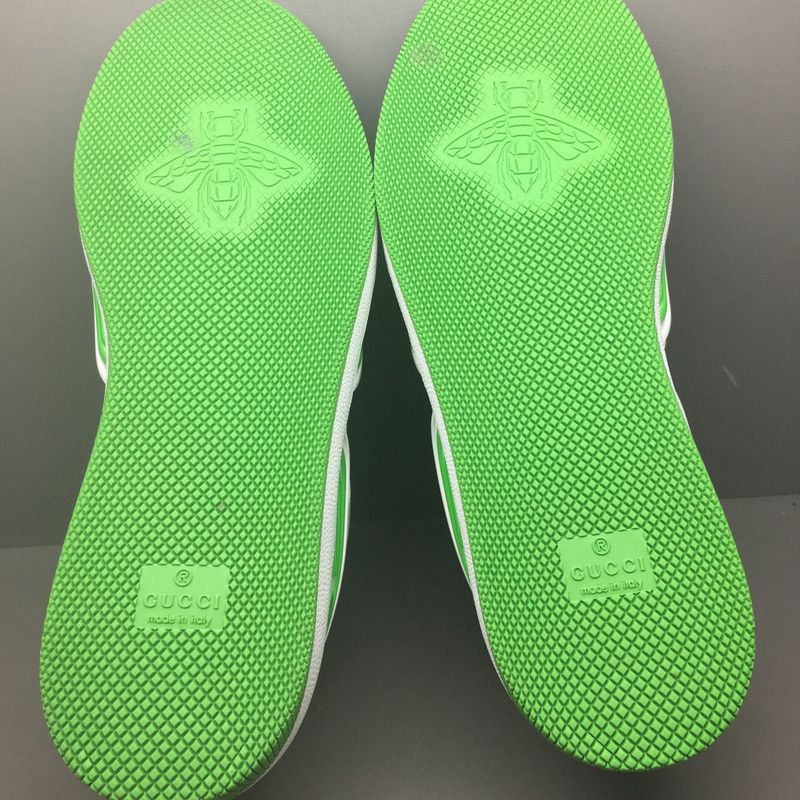 Gucci Gucci Low-Top Fashion Sneakers in White and Green - Size US 10 / EU 43 - 4 Thumbnail