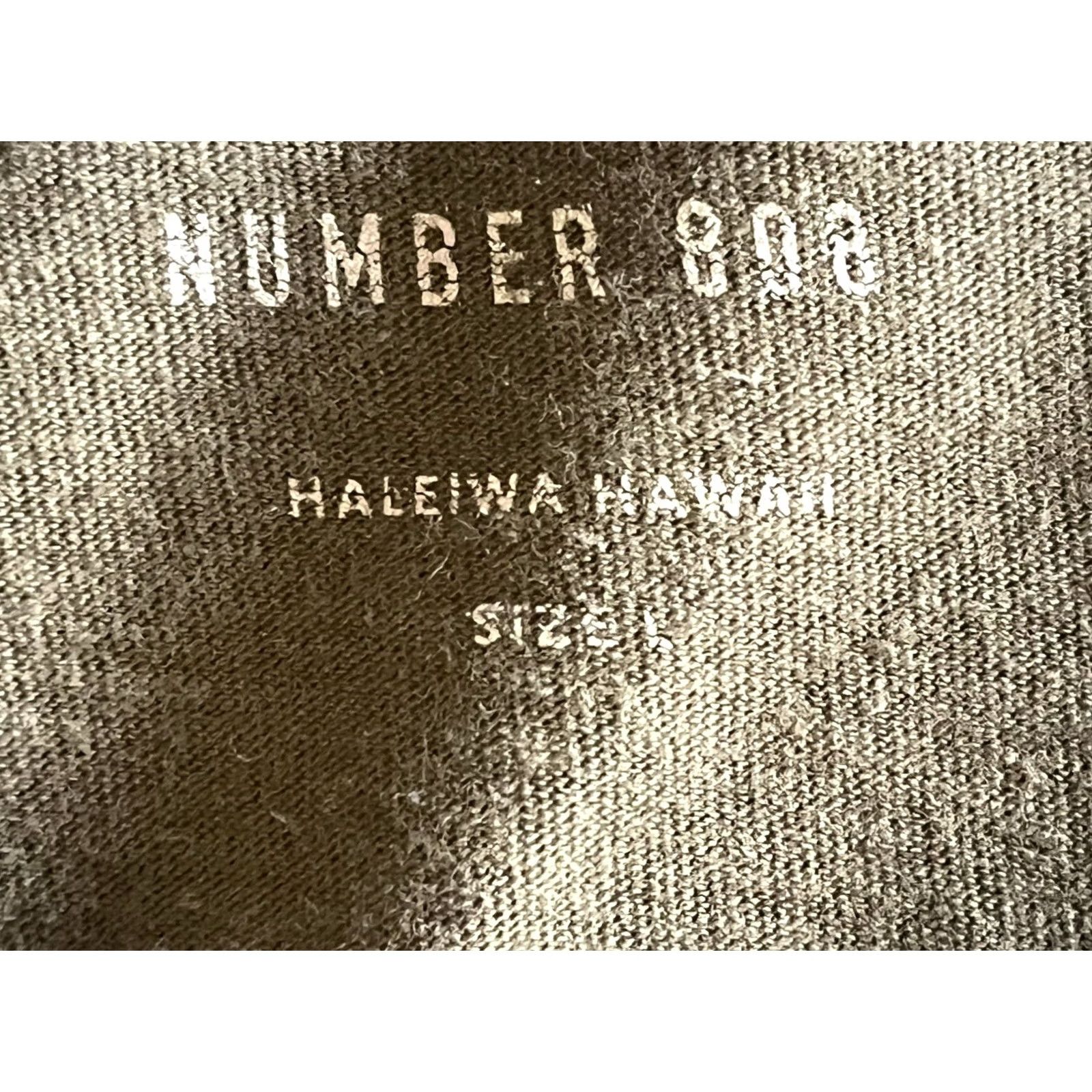 Vintage NUMBER 808 T-Shirt Crew Neck Short Sleeve GREEN L Men Hawaii Size US L / EU 52-54 / 3 - 5 Thumbnail