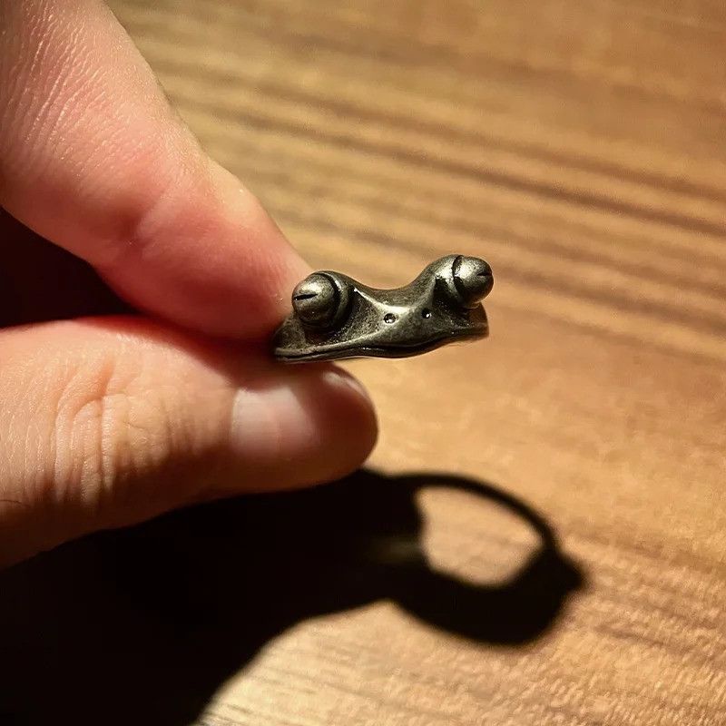Jewelry × Vintage Retro Distressed Frog Ring Size ONE SIZE - 5 Thumbnail