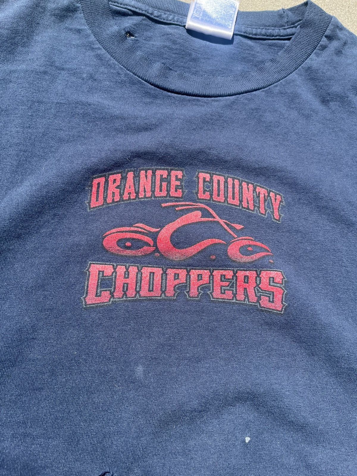 Vintage 90's Orange County Choppers Thrashed Longsleeve t-shirt Size US L / EU 52-54 / 3 - 4 Thumbnail