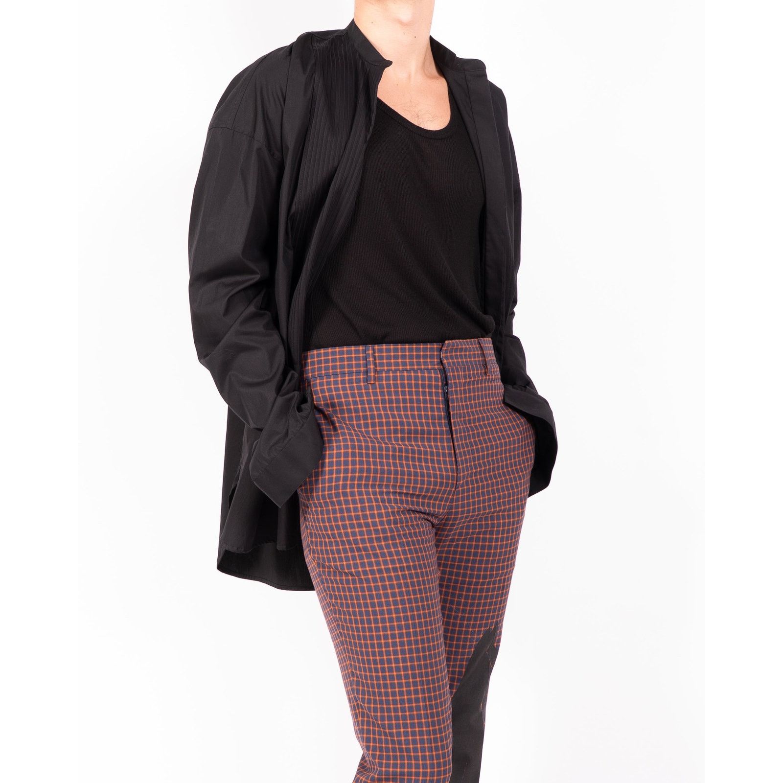 Haider Ackermann SS13 Oversized Plisse Detail Shirt in Black Cotton Size US S / EU 44-46 / 1 - 3 Thumbnail