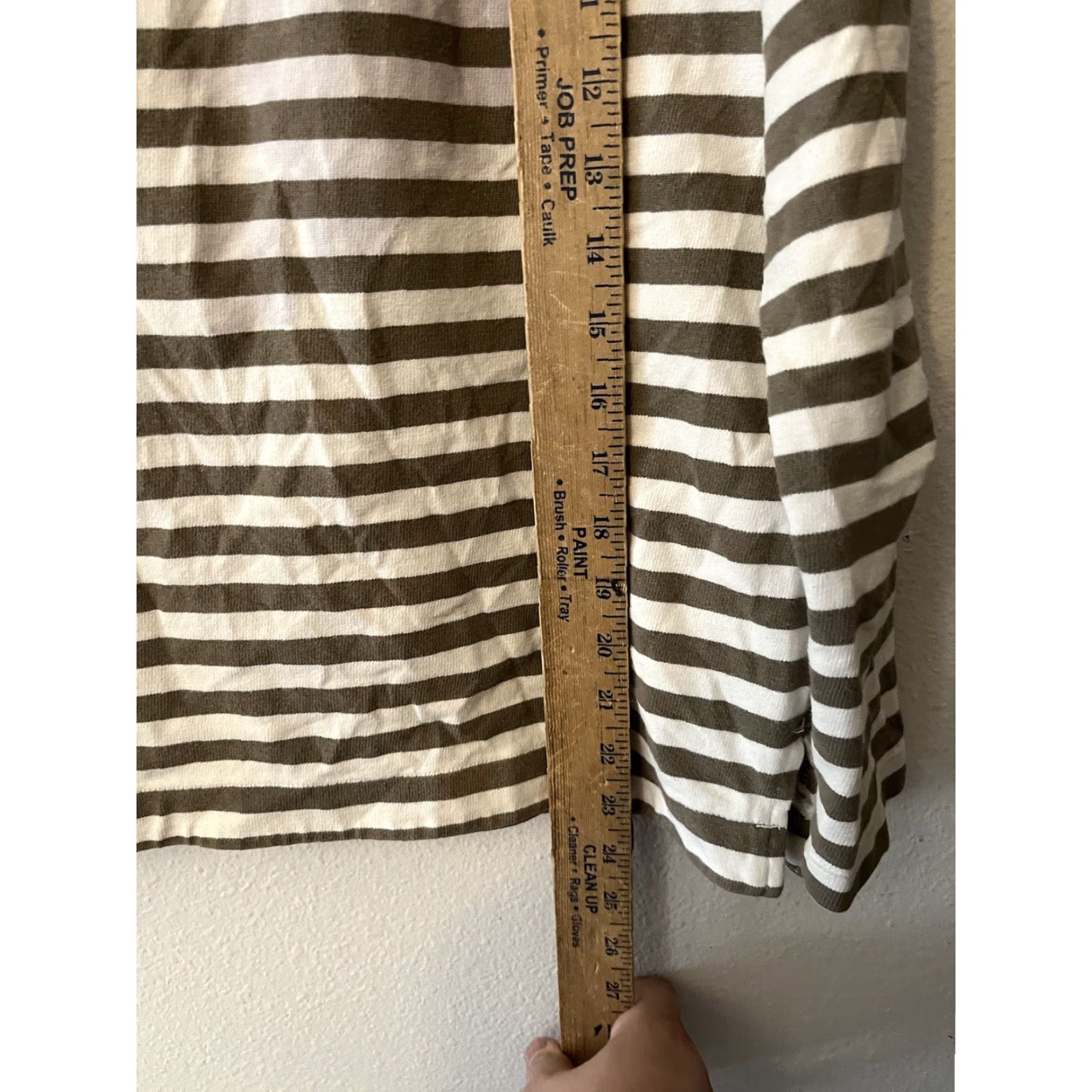 Banana Republic Banana Republic Sweatshirt Womens M Brown Cream Stripe Cotton Pullover Split He Shirt Size M / US 6-8 / IT 42-44 - 4 Thumbnail