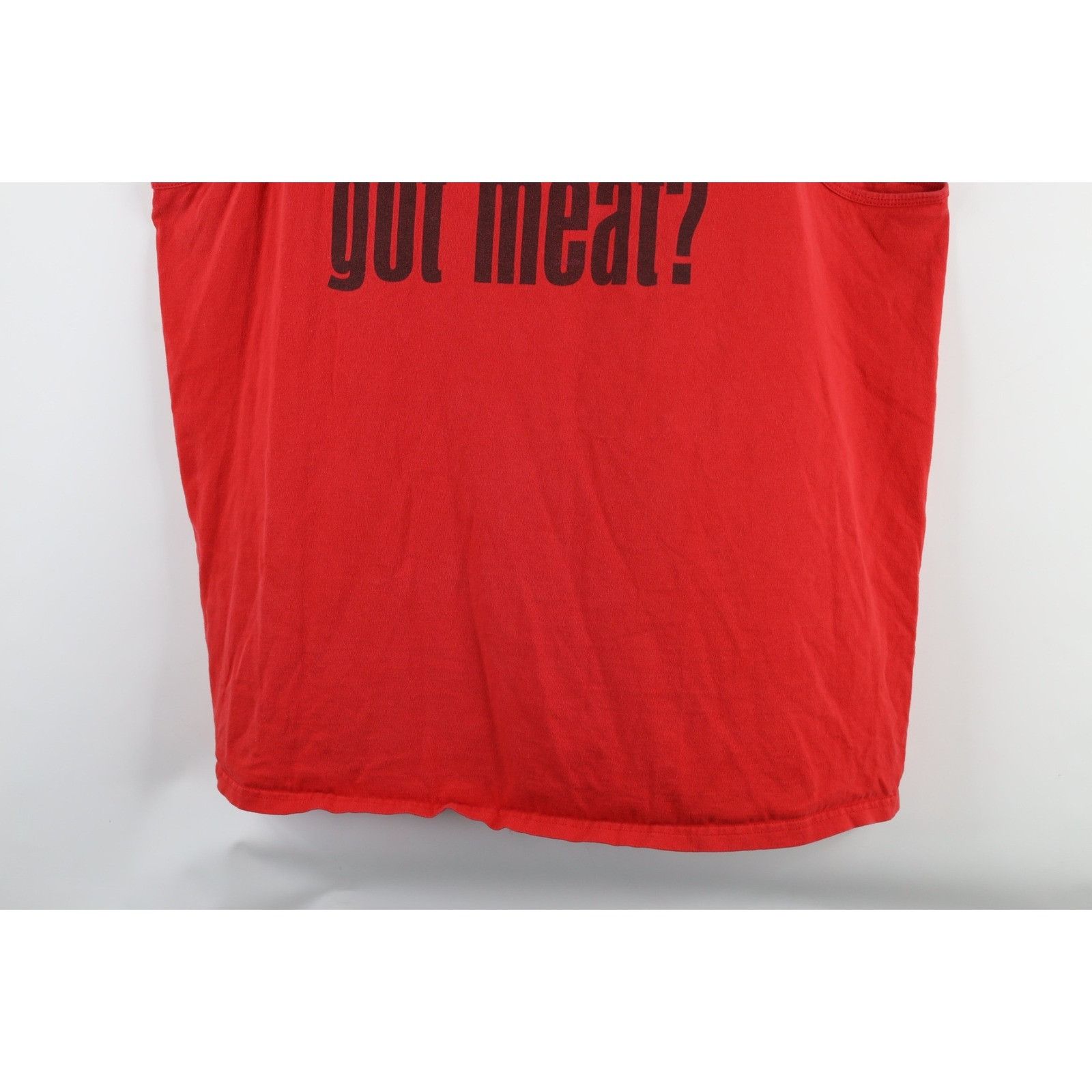 Vintage Vintage 90s Faded Spell Out Got Meat Beef Tank Top T-Shirt Size US XXL / EU 58 / 5 - 3 Thumbnail