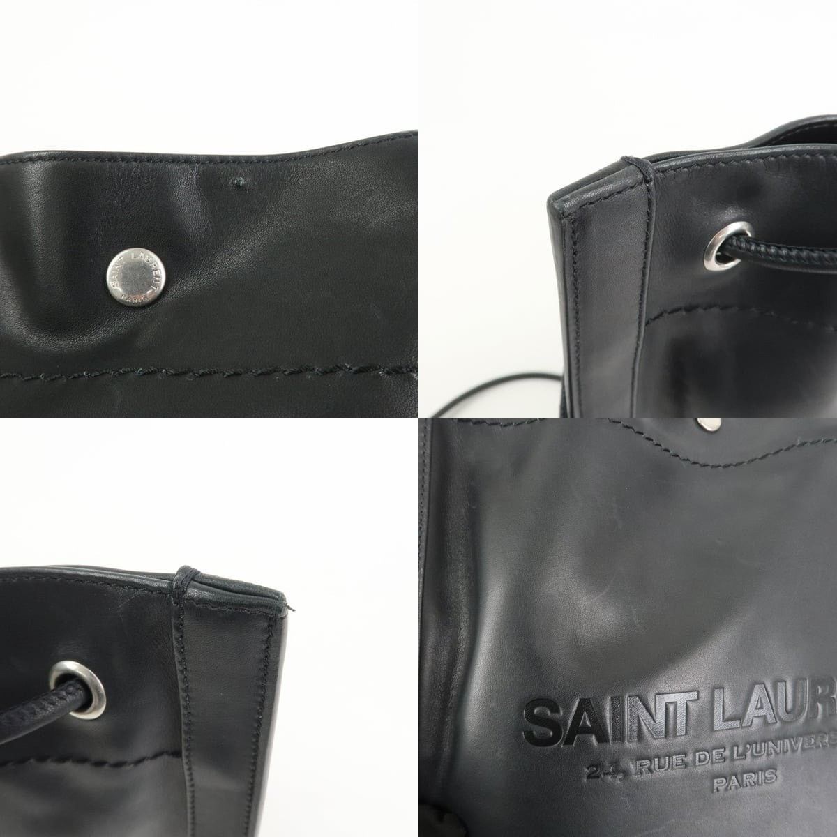 Saint Laurent Paris Saint Laurent City Calfskin Backpack Black Size ONE SIZE - 6 Thumbnail