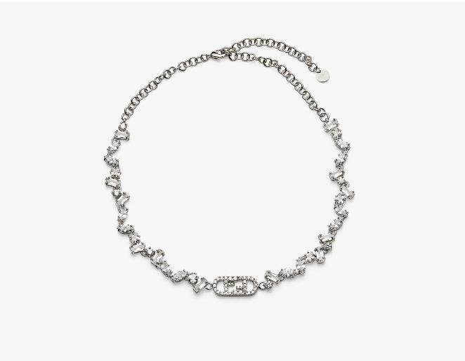 image of Fendi O1Loc1C0124 O Lock Choker In Silver, Women's