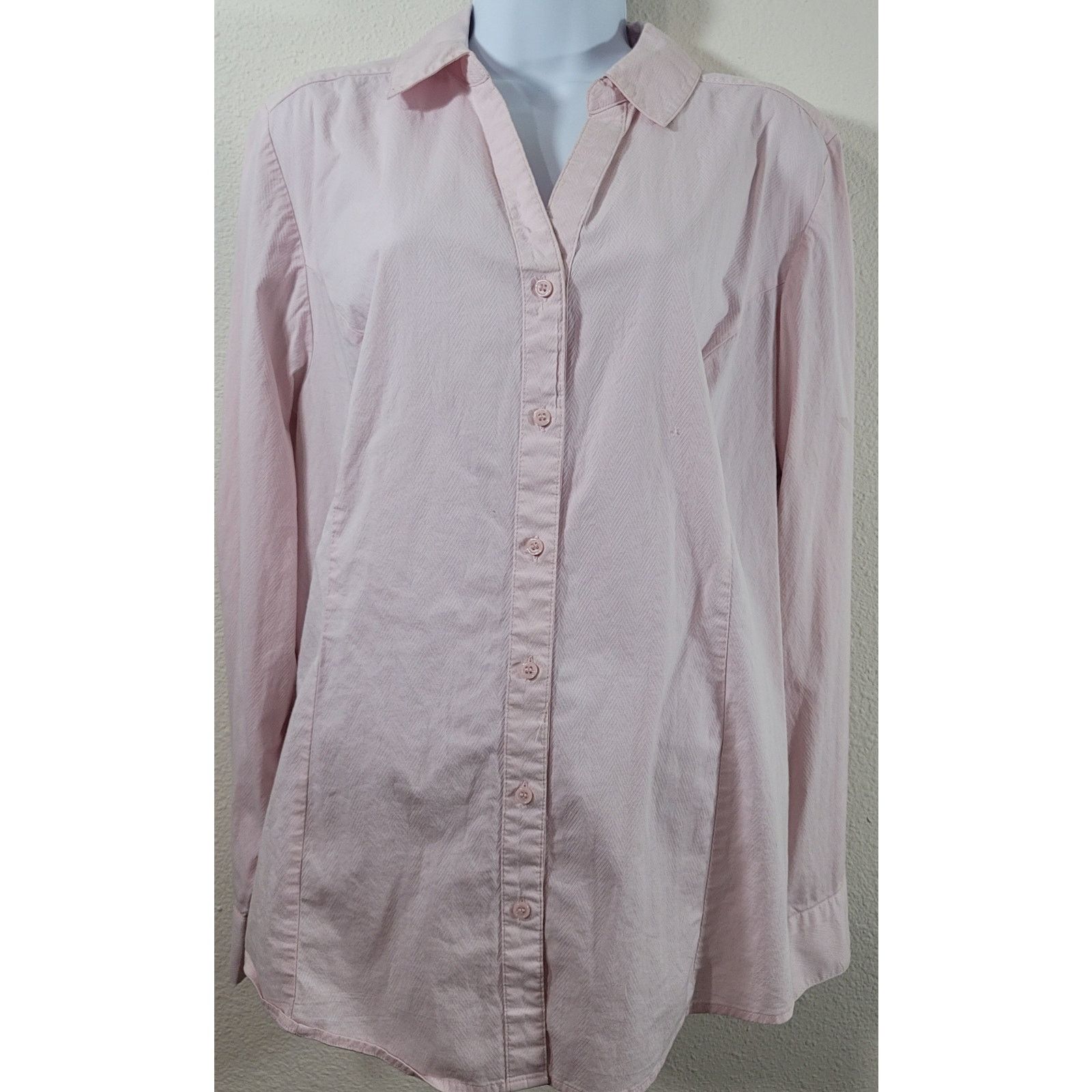Other Lane Bryant Pink Button Up Collar Top 22 Lightweight Soft Size 3XL / US 20-22 - 1 Thumbnail