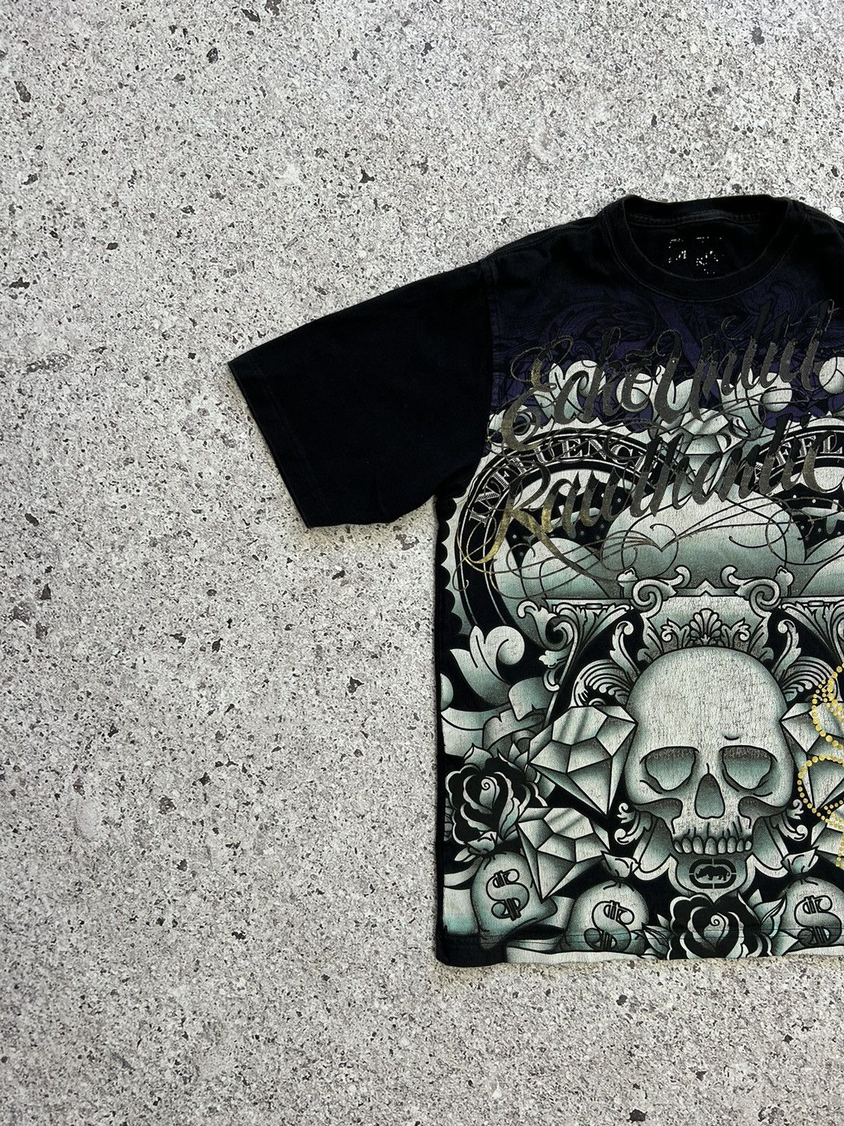 Ecko Unltd. × Vintage Ecko Unlimited All Over Print Like Ed Hardy Y2K Hype Tee Size US M / EU 48-50 / 2 - 4 Thumbnail