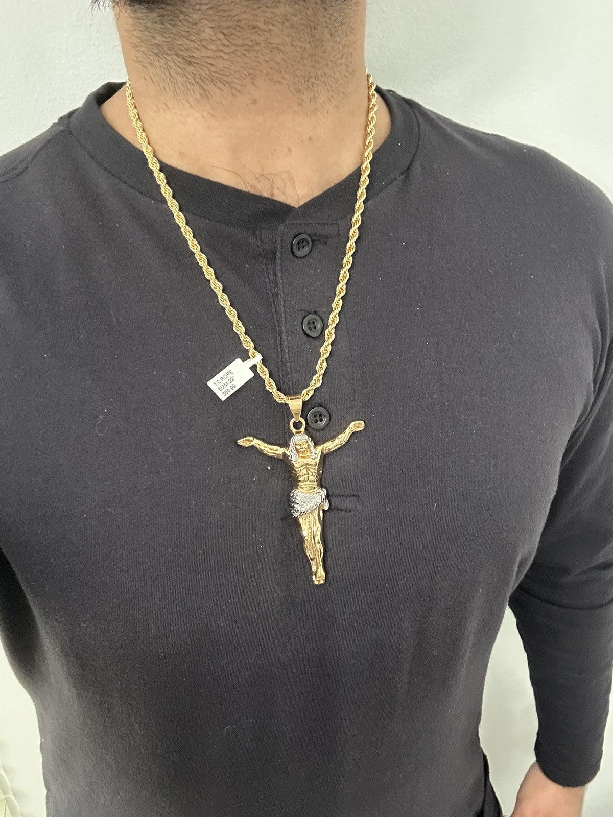 Other New gold plated jesus pendant and chain Size ONE SIZE - 2 Thumbnail