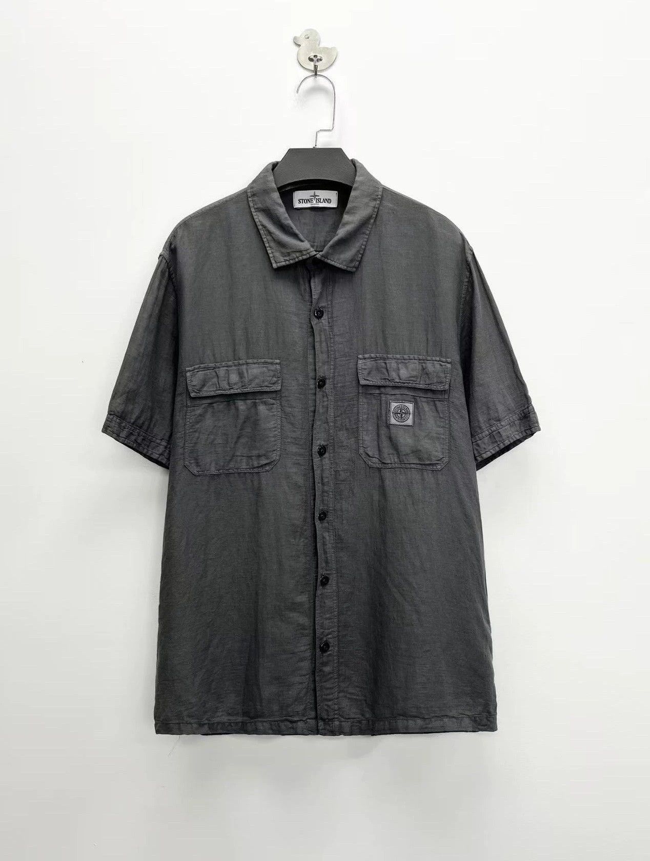 stone island short sleeve work shirt jacket