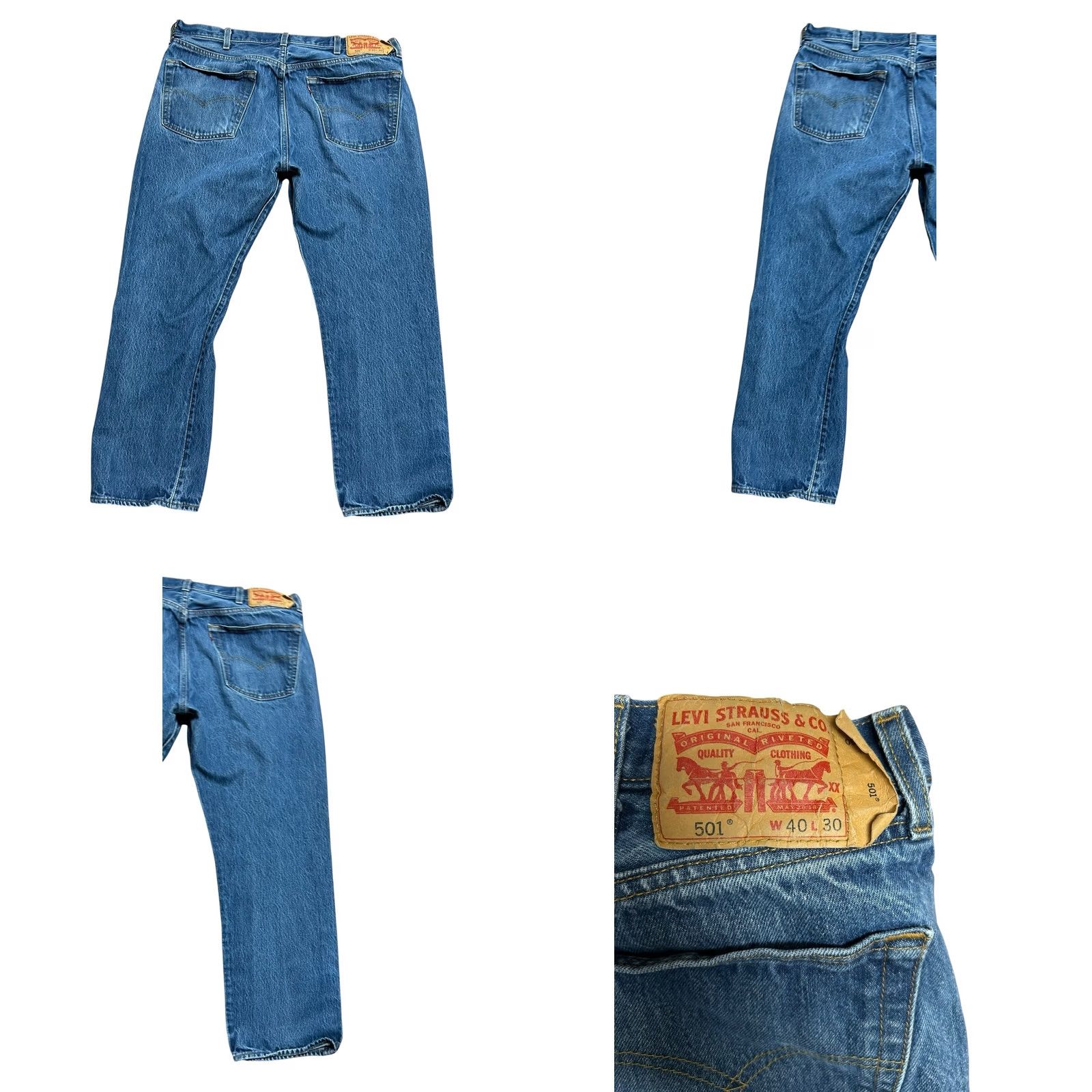 Levi's Levi's 501 Men's Jeans Button Fly Straight Blue Black 40x30 Lot Of 3 Denim Cotton Blend Size US 40 / EU 56 - 11 Thumbnail