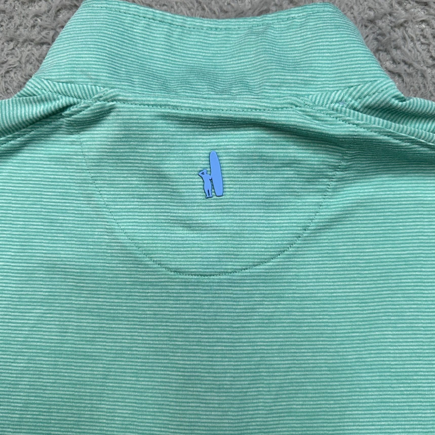 johnnie-O johnnie-O Pullover Mens M Laguna Blue Green 1/4 Zip Performance Golf Shirt Size US M / EU 48-50 / 2 - 3 Thumbnail