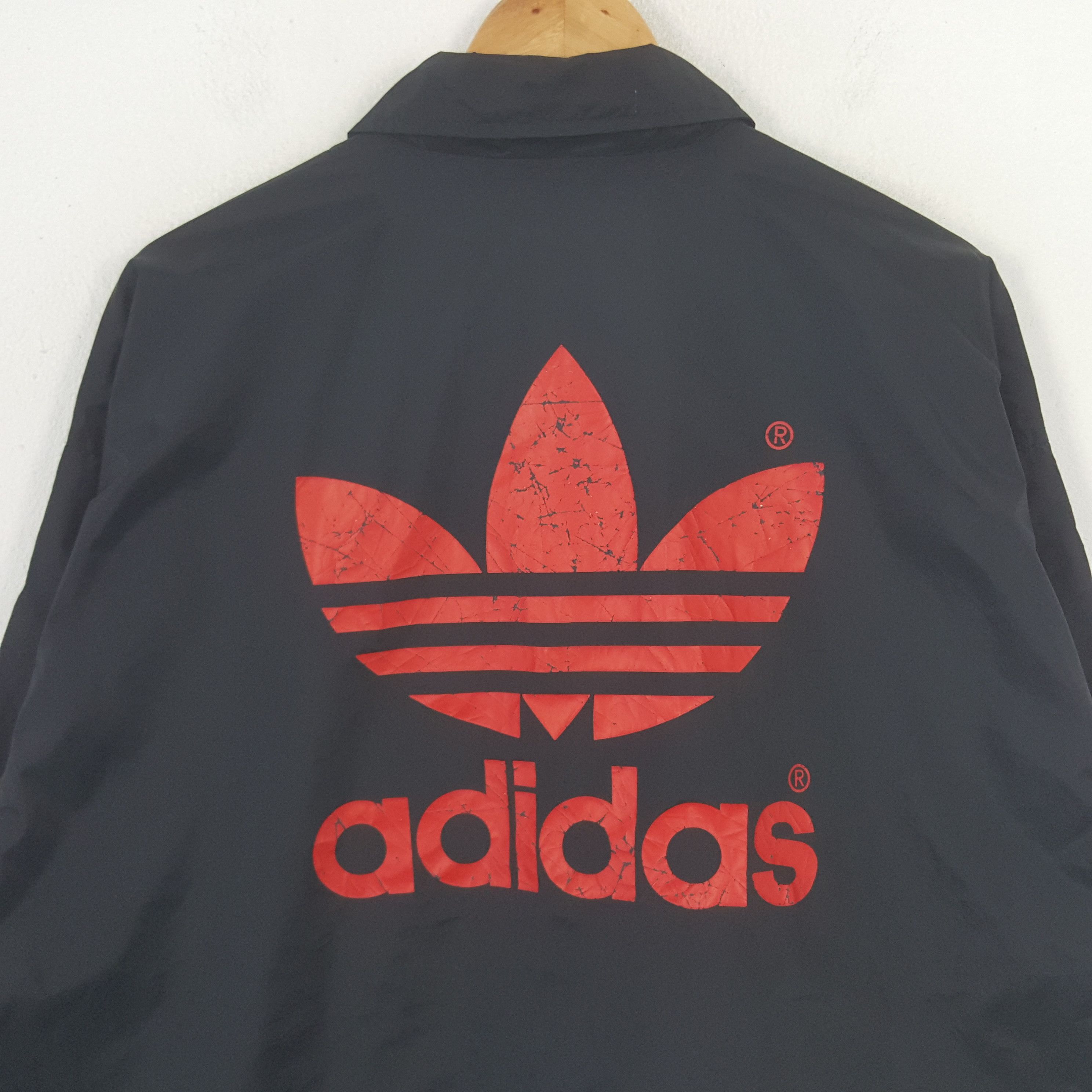 Adidas Vintage Adidas Big Logo Windbreaker Jacket RR3 Size US XXL / EU 58 / 5 - 2 Thumbnail