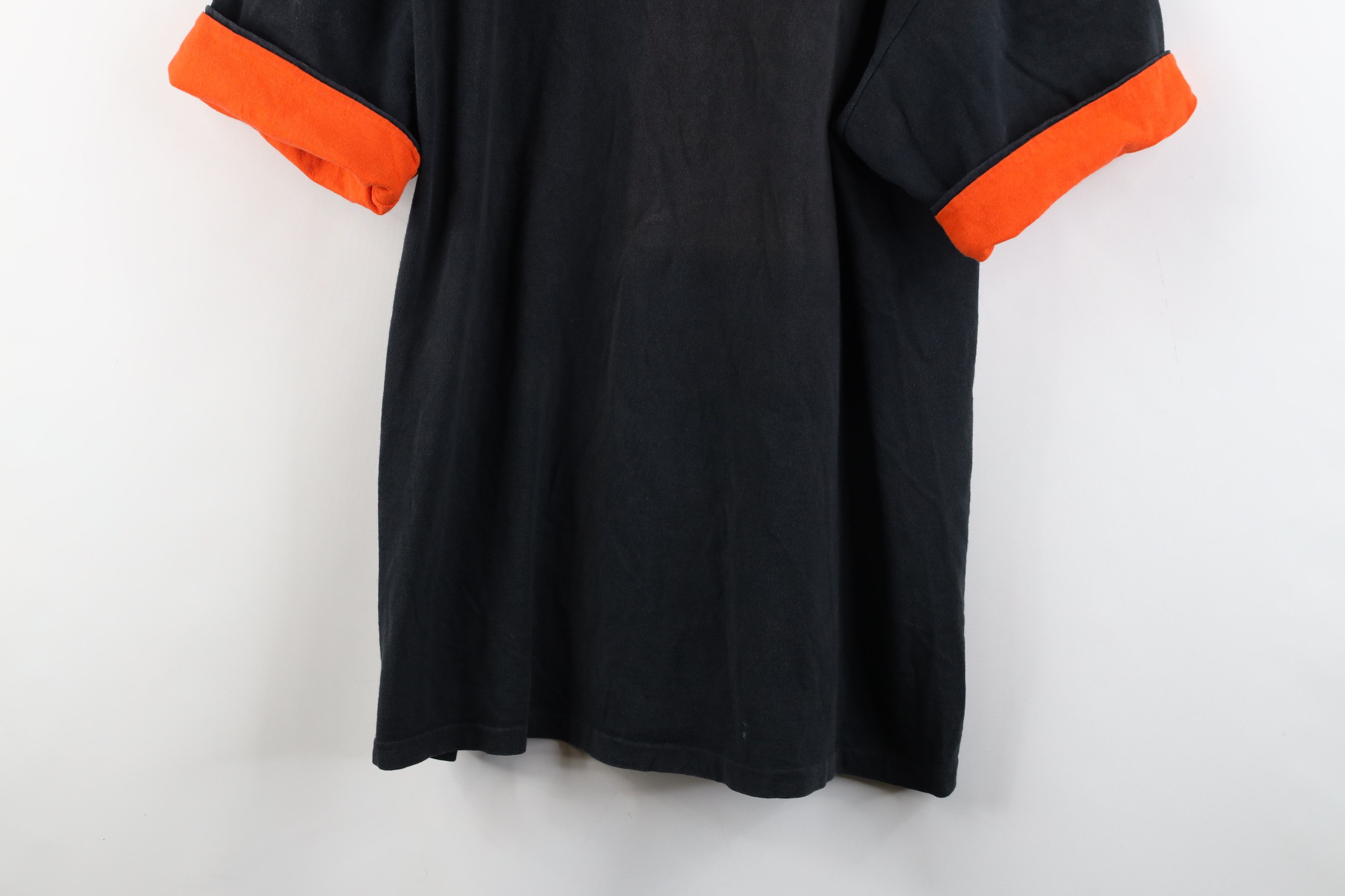 Vintage Vintage 90s Streetwear Blank Heavy Layered T-Shirt Black USA Size US XL / EU 56 / 4 - 3 Thumbnail
