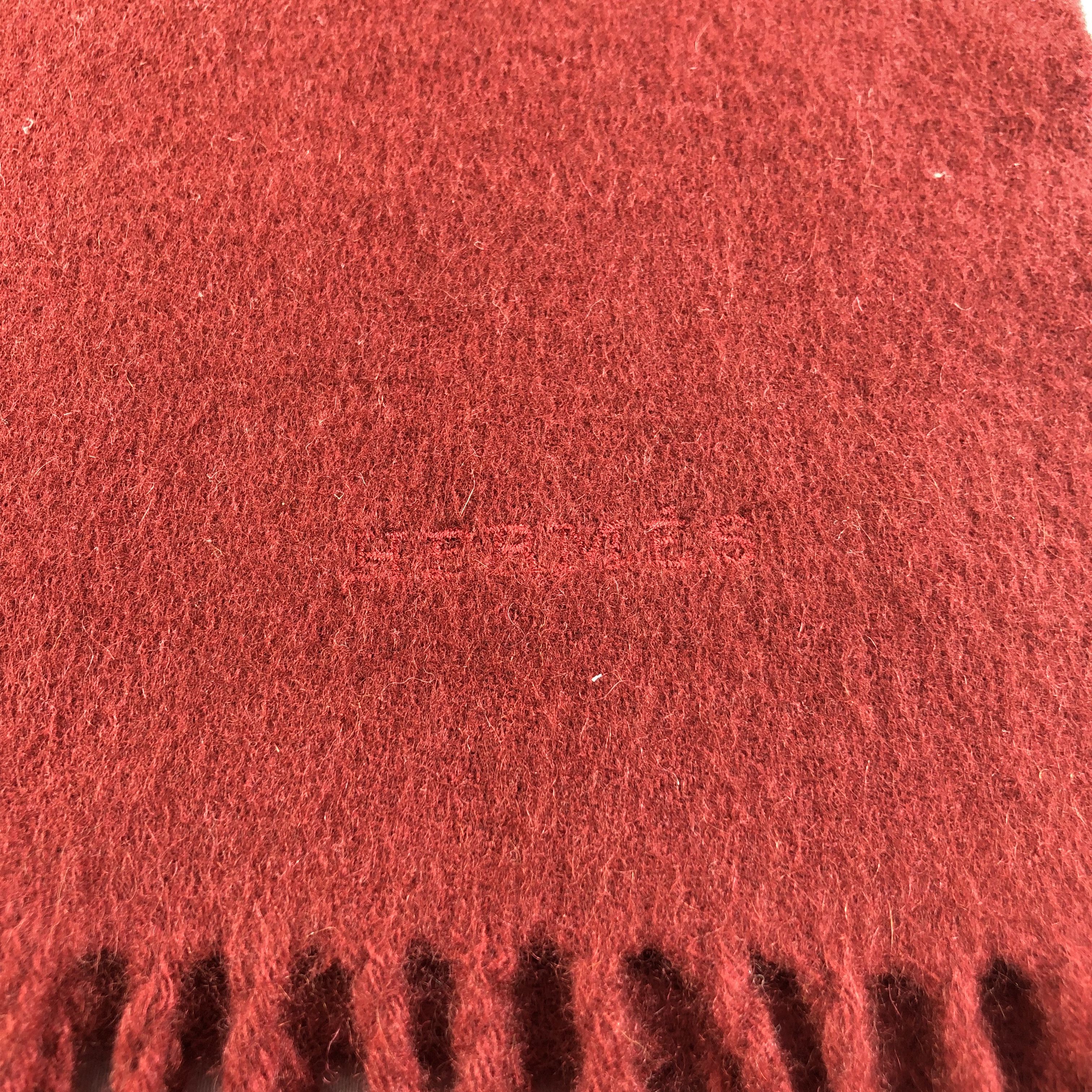 Hermes Hermes Plain Cashmere Scarf Muffler V1440 Size ONE SIZE - 4 Thumbnail