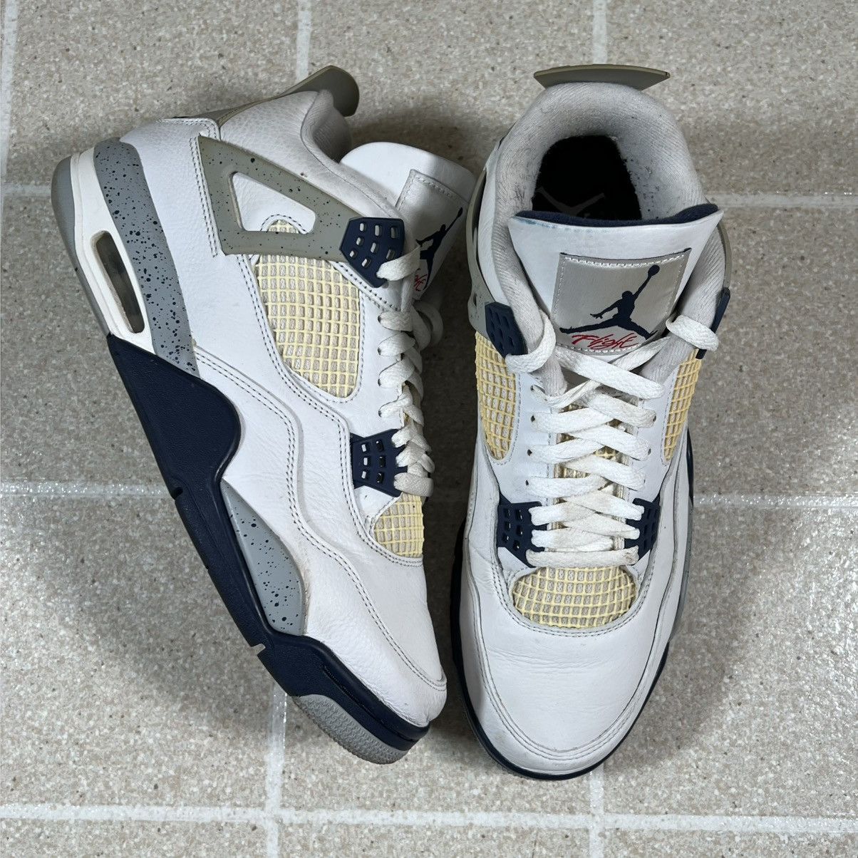 Jordan Brand Air Jordan 4 Midnight Navy Men's Sneakers Size 9.5 White Size US 11 / EU 44 - 2 Thumbnail