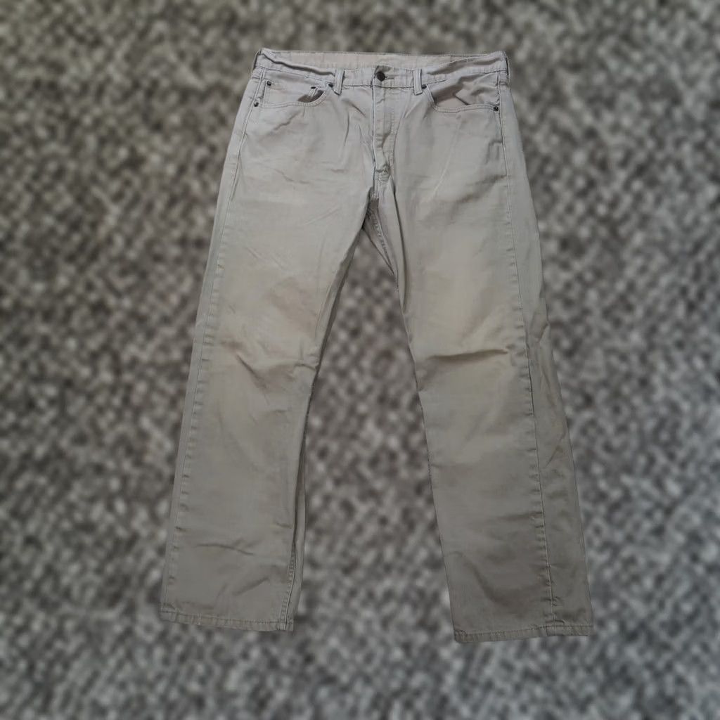 Levi's Levi's 505 Regular Fit Straight Leg Jeans Men 38x32 Beige Denim Size US 38 / EU 54 - 1 Thumbnail
