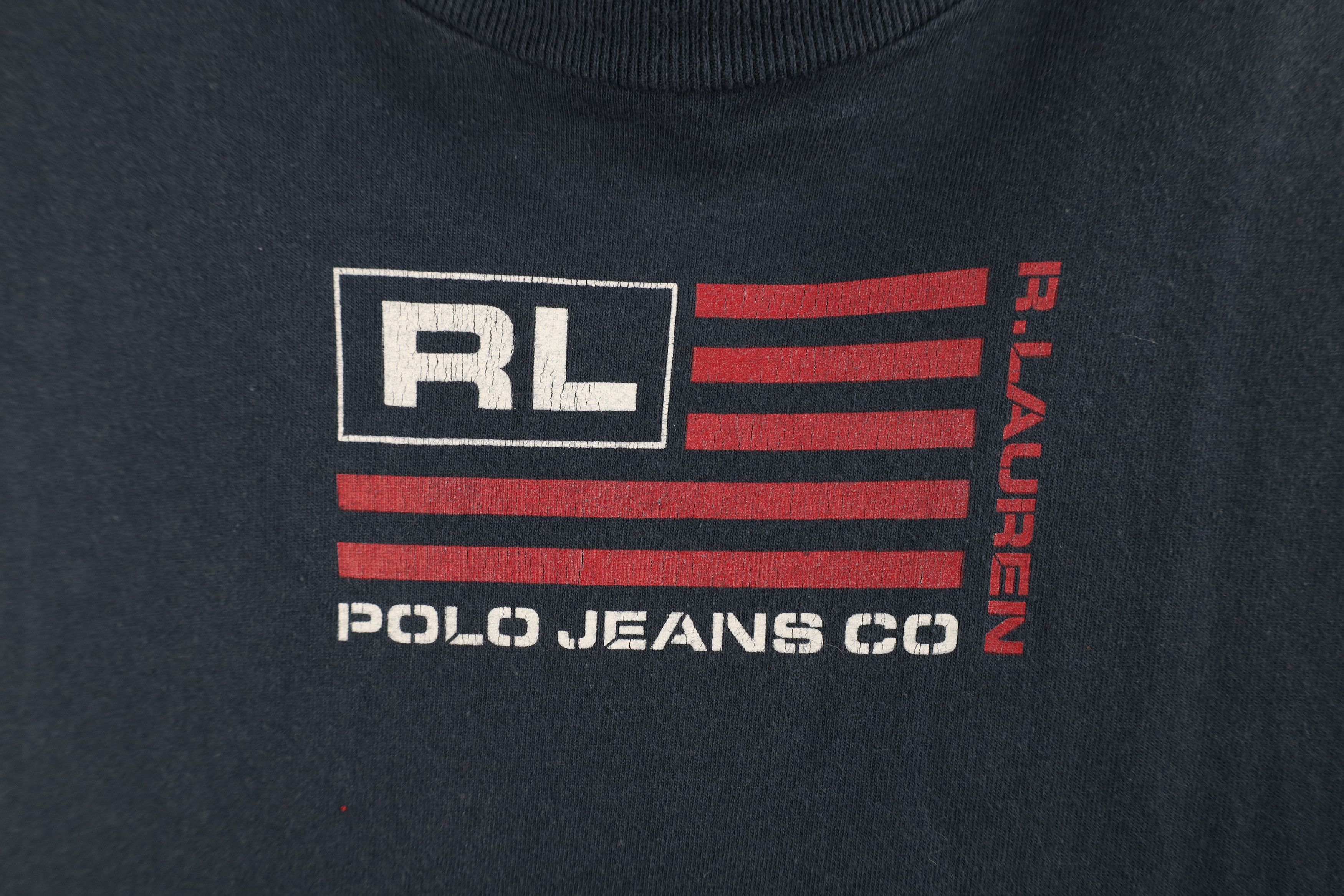 Ralph Lauren × Vintage Vintage 90s Ralph Lauren Spell Out Flag Long Sleeve T-Shirt Size US L / EU 52-54 / 3 - 4 Thumbnail