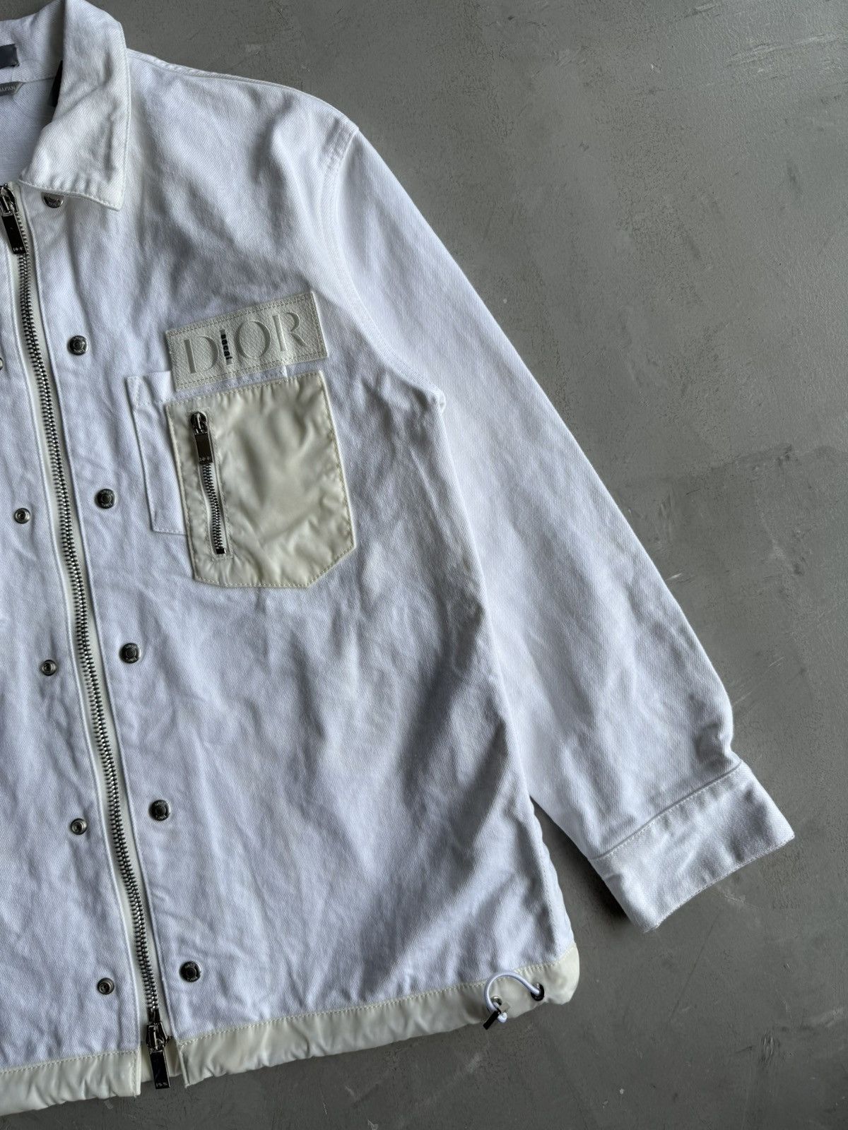 Dior × Sacai Dior x Sacai - Multi Buttons White Denim Jacket Size US M / EU 48-50 / 2 - 9 Thumbnail