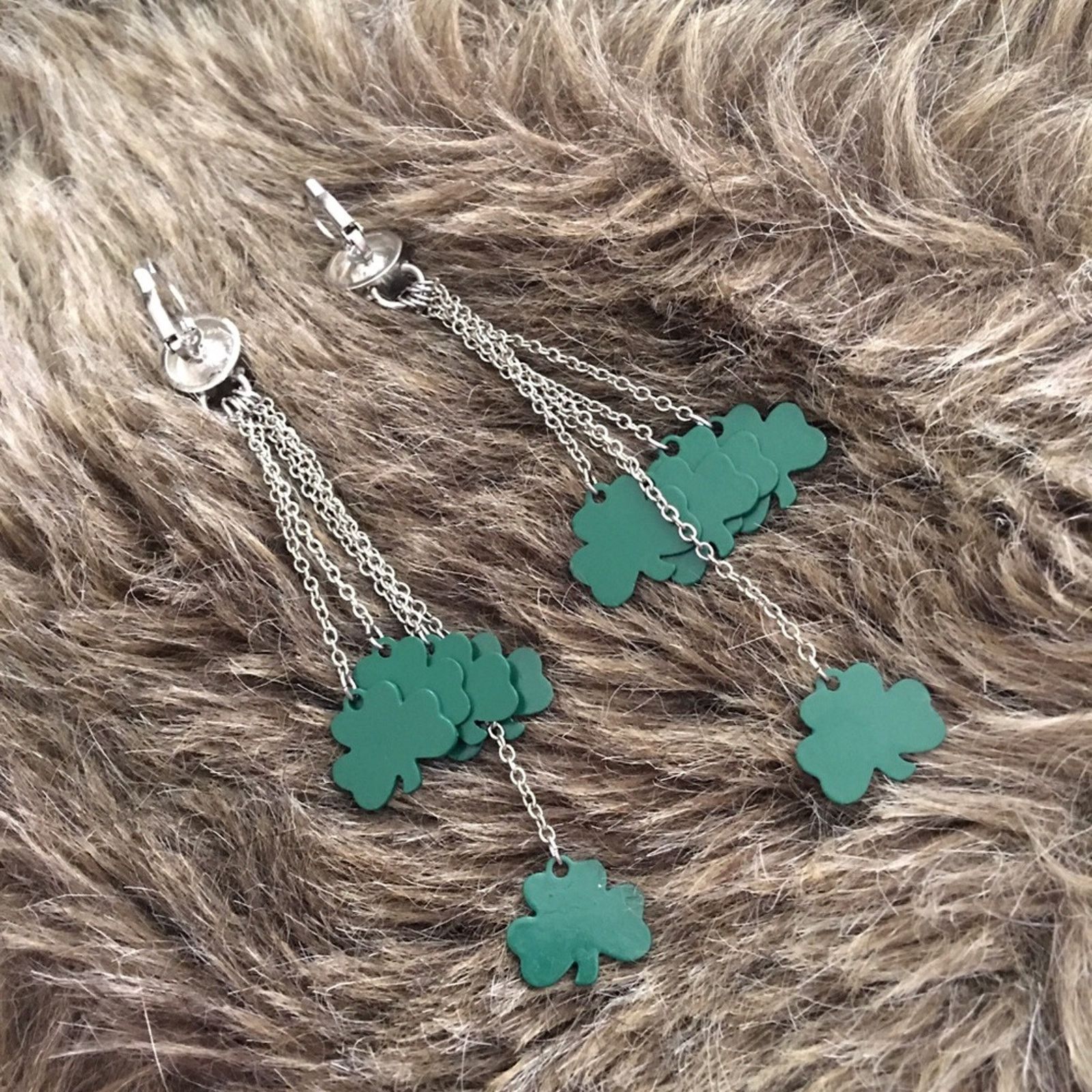 Jewelry Shamrock dangle french back pierced earrings Size ONE SIZE - 3 Thumbnail