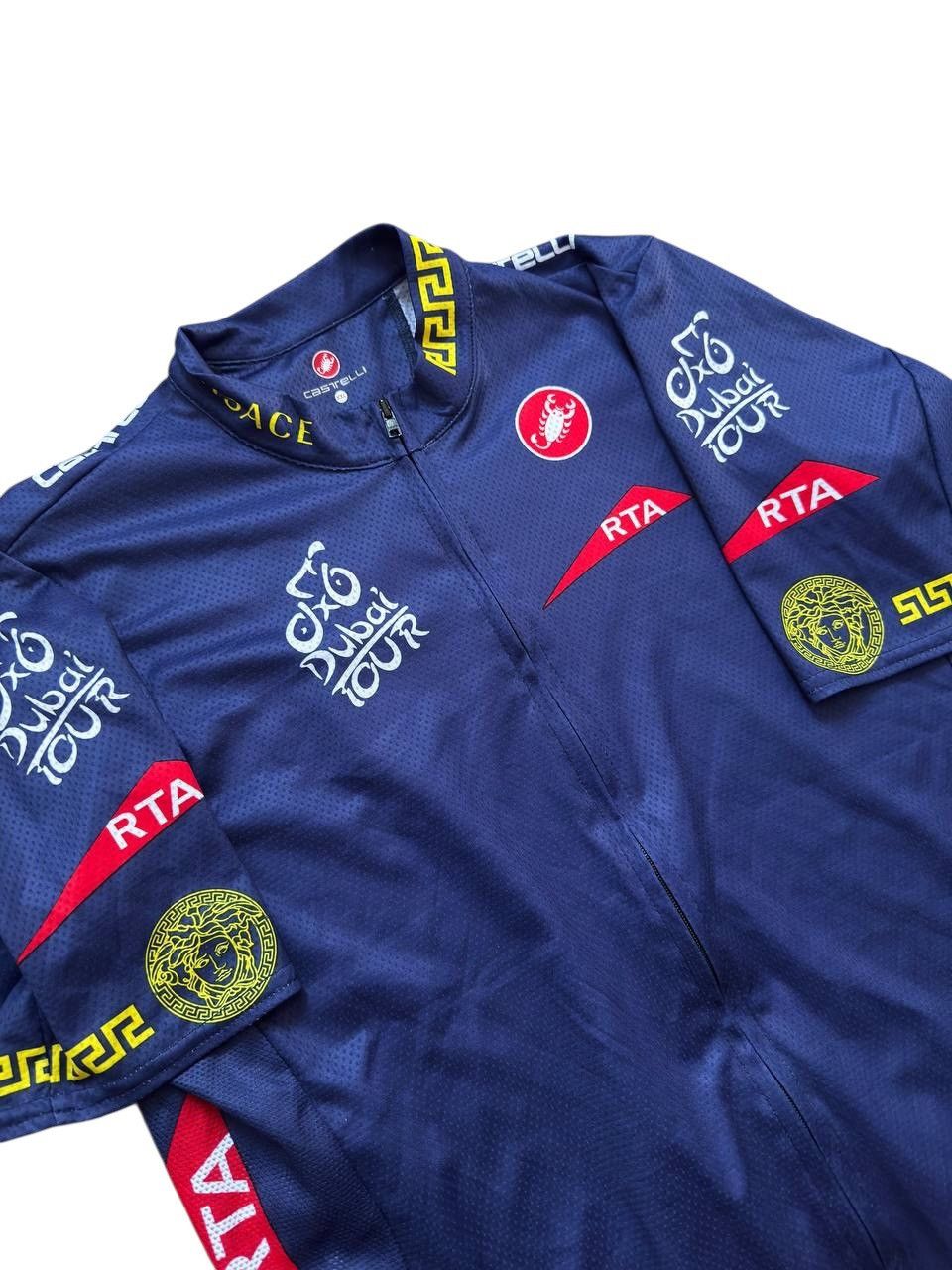 Versace Castelli tour of dubai 2014 team jersey leaders blauw heren Size US XXL / EU 58 / 5 - 2 Thumbnail