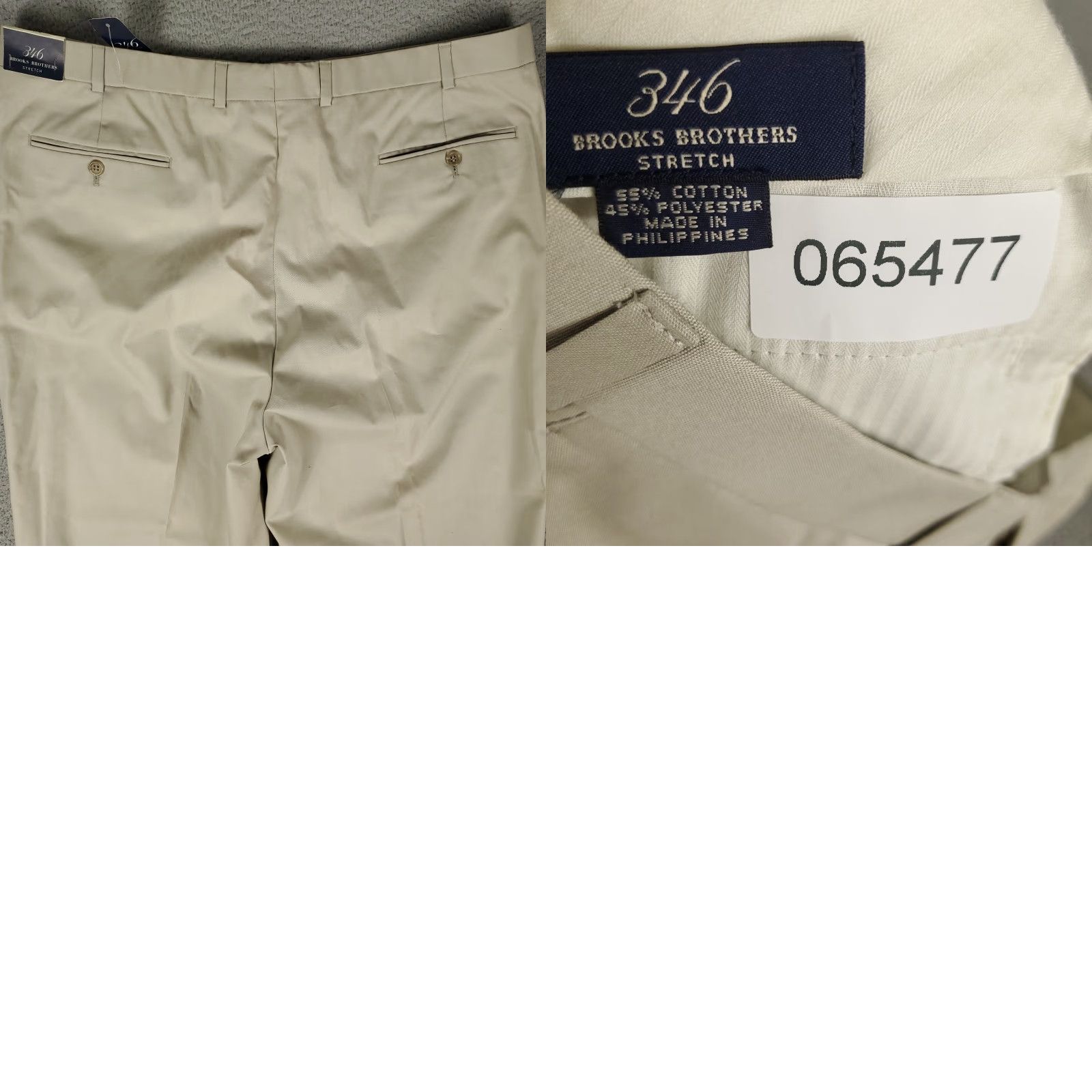 Brooks Brothers Brooks Brothers Pants Mens 40x33 Beige Stretch Flat Front Dress Relaxed Straight Pants Regular Beige Classic American Preppy Mens Size US 40 / EU 56 - 8 Thumbnail
