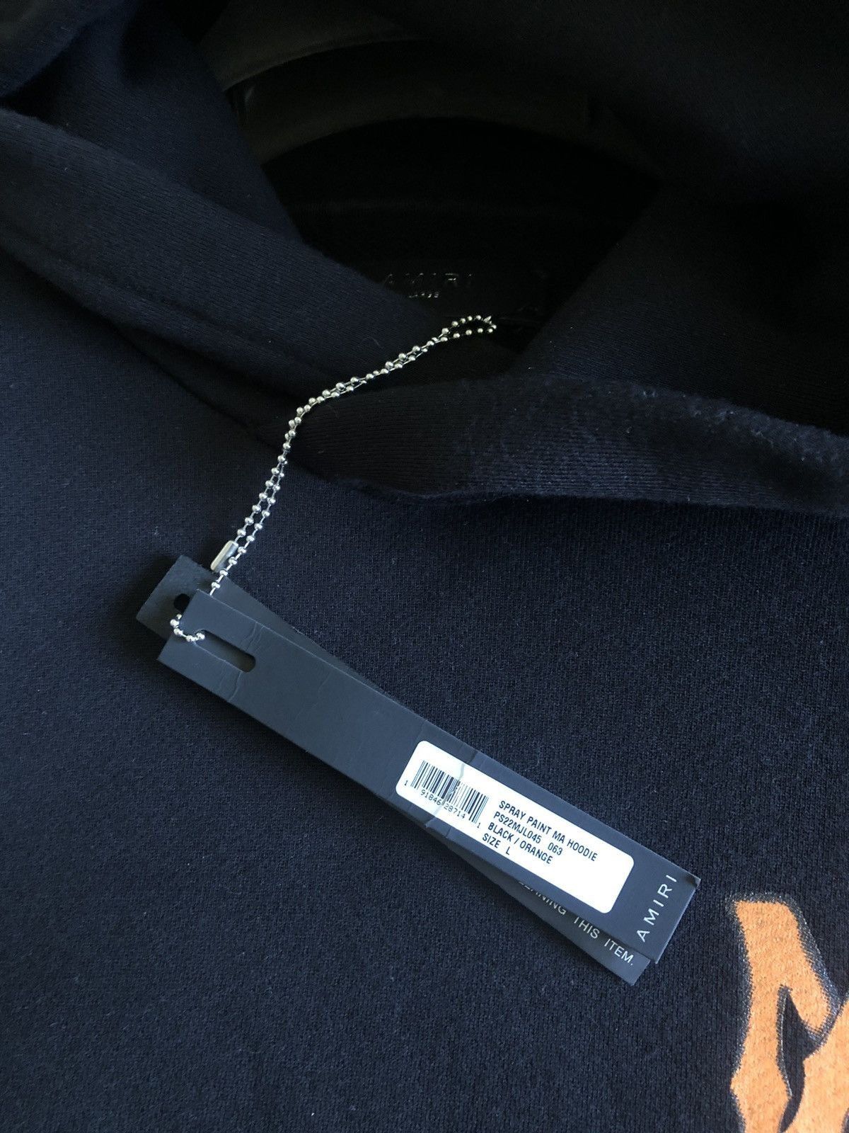 Amiri AMIRI Spray paint MA Hoodie BlackOrange Size US L / EU 52-54 / 3 - 5 Thumbnail