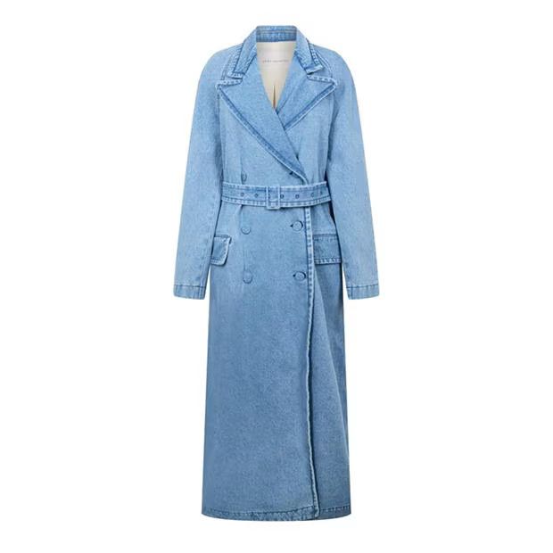 Dries Van Noten o1g2r1mq1024 Denim Coat in Light Blue Size S / US 4 / IT 40 - 1 Thumbnail