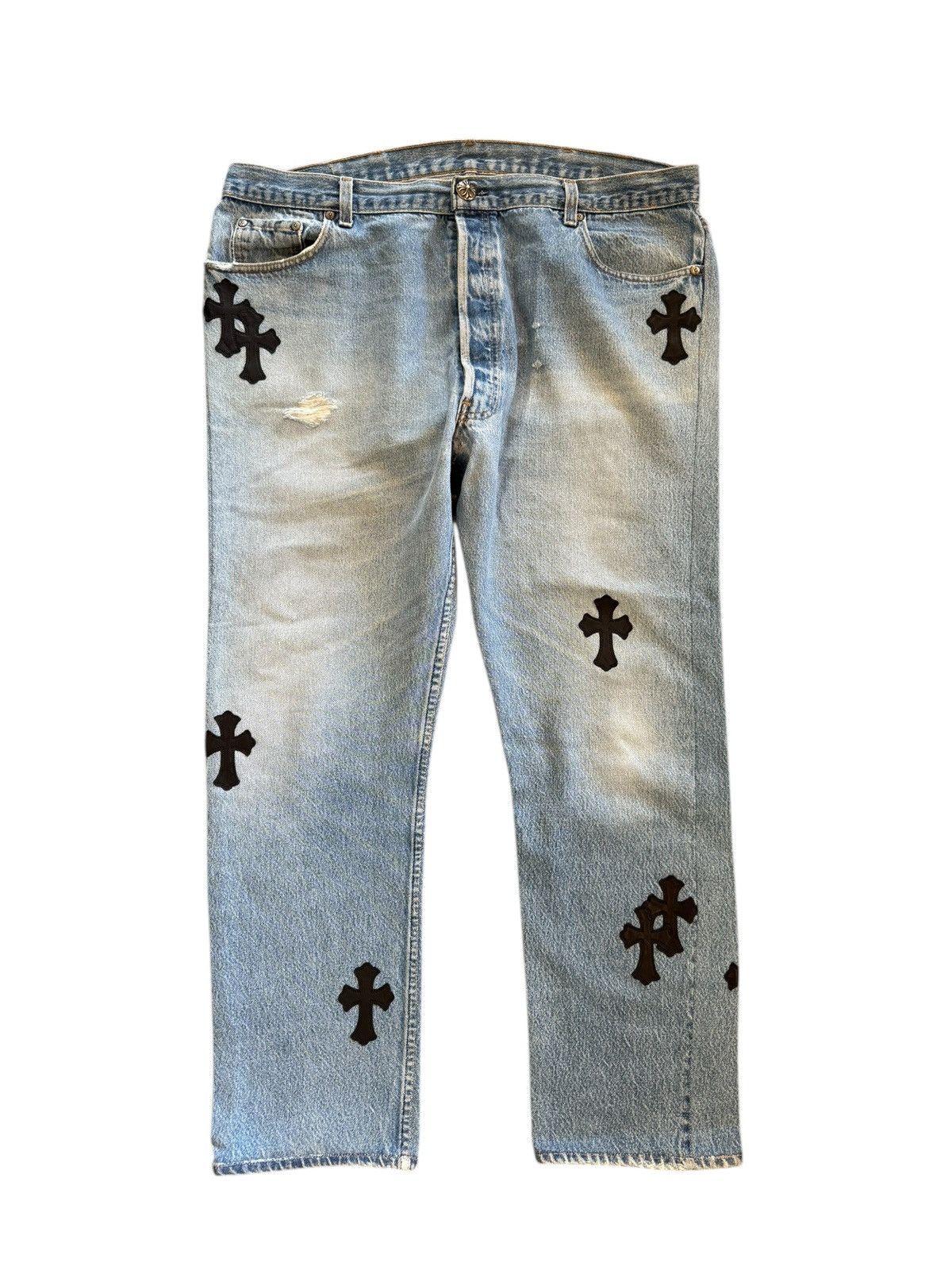 Chrome Hearts Chrome Hearts Classic Wash Patch Jeans Size US 40 / EU 56 - 1 Thumbnail
