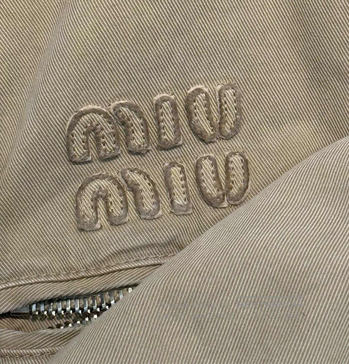 Miu Miu Miu Miu Cotton Logo Embroidered Coat. Size XS / US 0-2 / IT 36-38 - 2 Thumbnail
