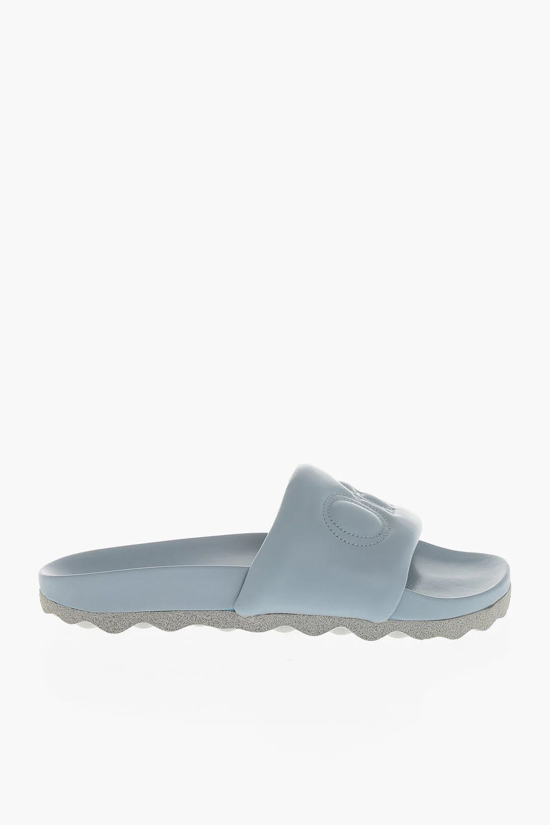 Off-White og1mm0426 Padded Leather Slides in Grey Size US 7 / EU 40 - 1 Thumbnail