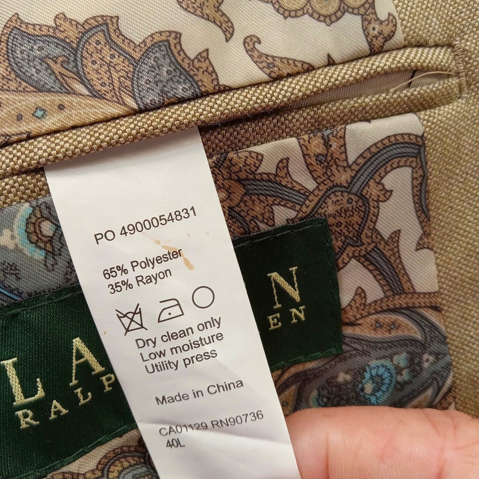 Lauren Ralph Lauren Lauren Ralph Lauren Blazer 40L Macy's 2 Button Suit Jacket Size 40L - 6 Thumbnail