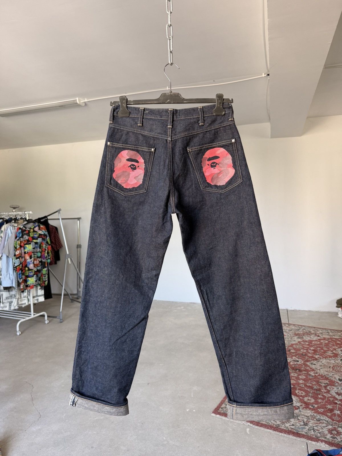 Bape × Nigo Vintage Bape A Bathing Ape Busy Works pinstripe work