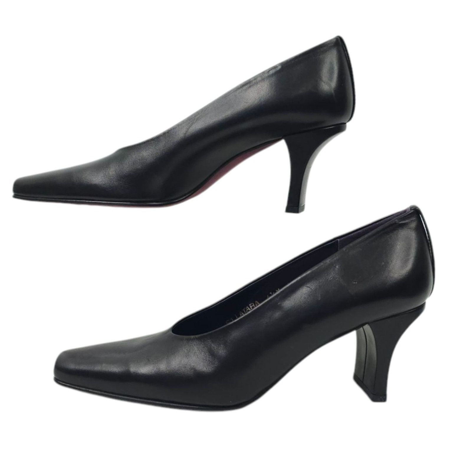 Donald Pliner Donald J Pliner Latara Leather Heels Womens 6.5 M Black Pump Size US 6.5 / IT 36.5 - 1 Thumbnail