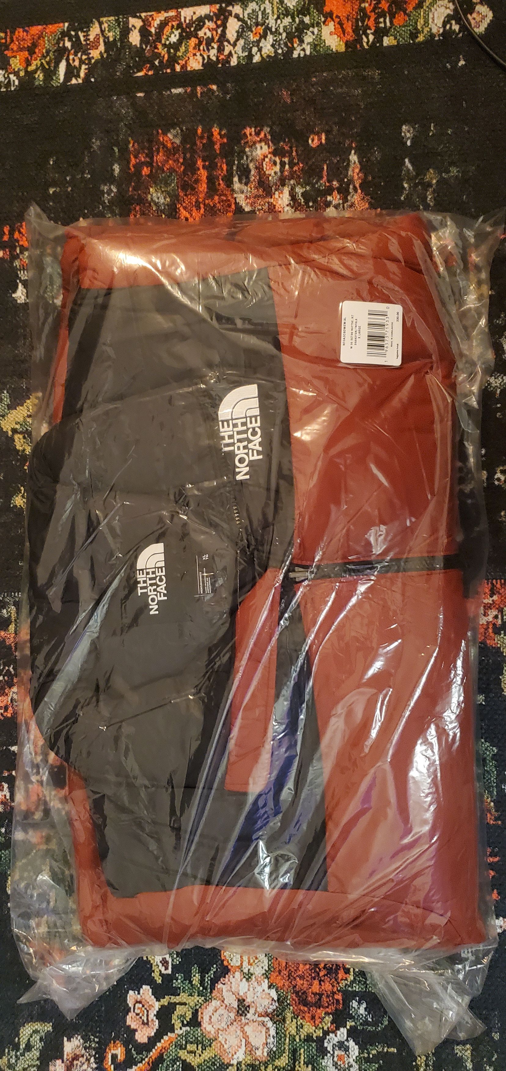 image of The North Face 1996 Retro Nuptse Jacket in Brandy Brown/Tnf Black, Men's (Size XL)