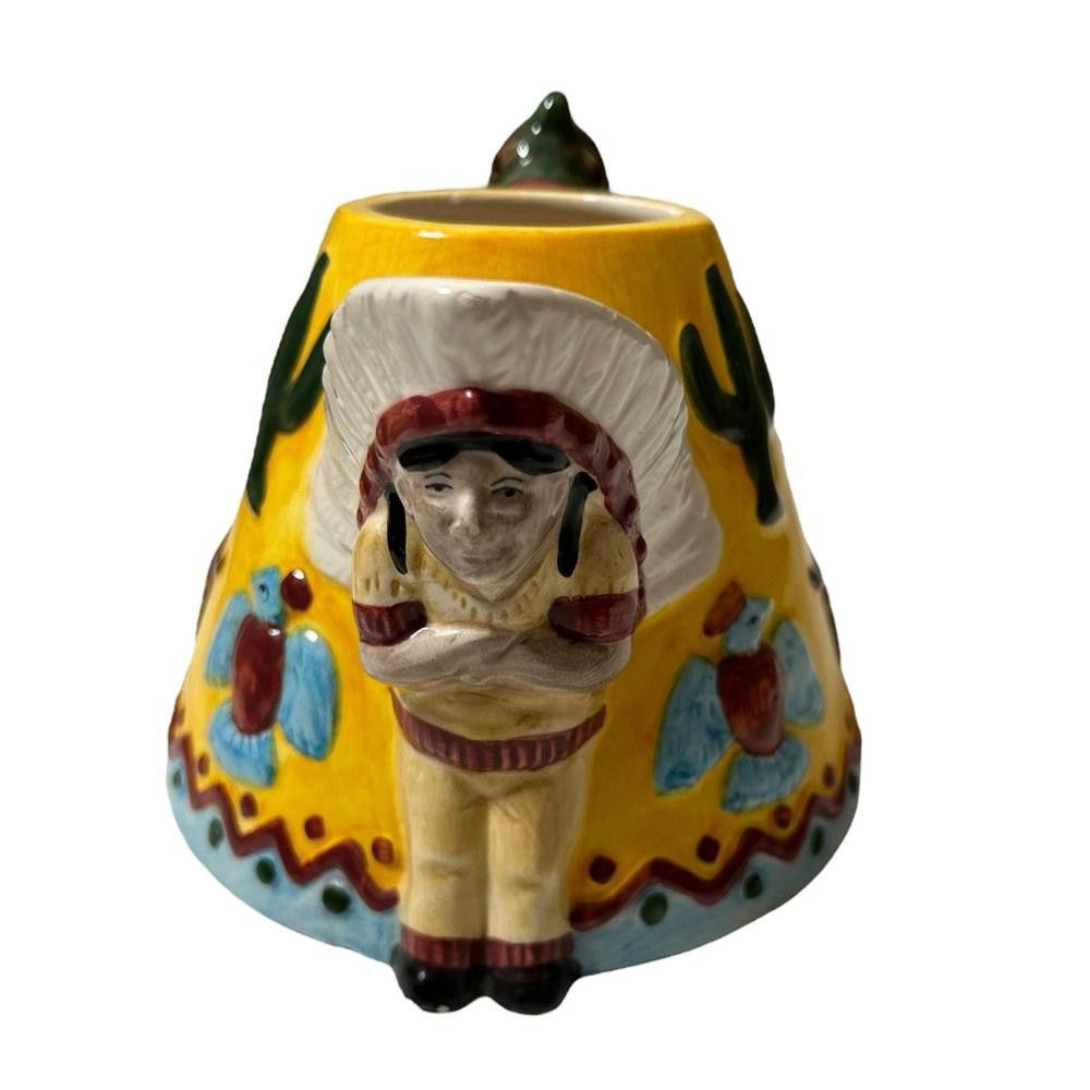 Designer Vintage 1993 Omnibus Ceramic Teepee Tea Pot 22oz Size ONE SIZE - 2 Thumbnail