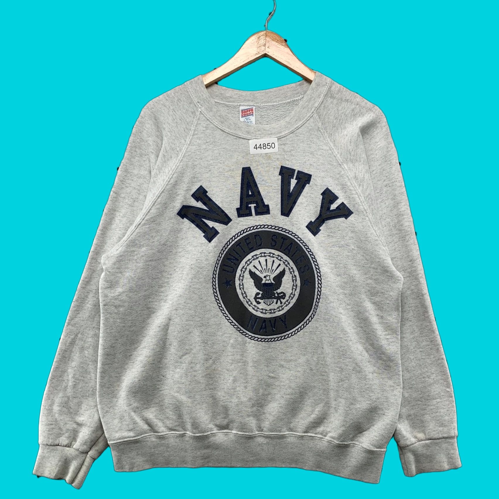 Soffe VINTAGE United States Navy Sweatshirt Mens Large Gray Soffe Made USA Size US L / EU 52-54 / 3 - 1 Thumbnail