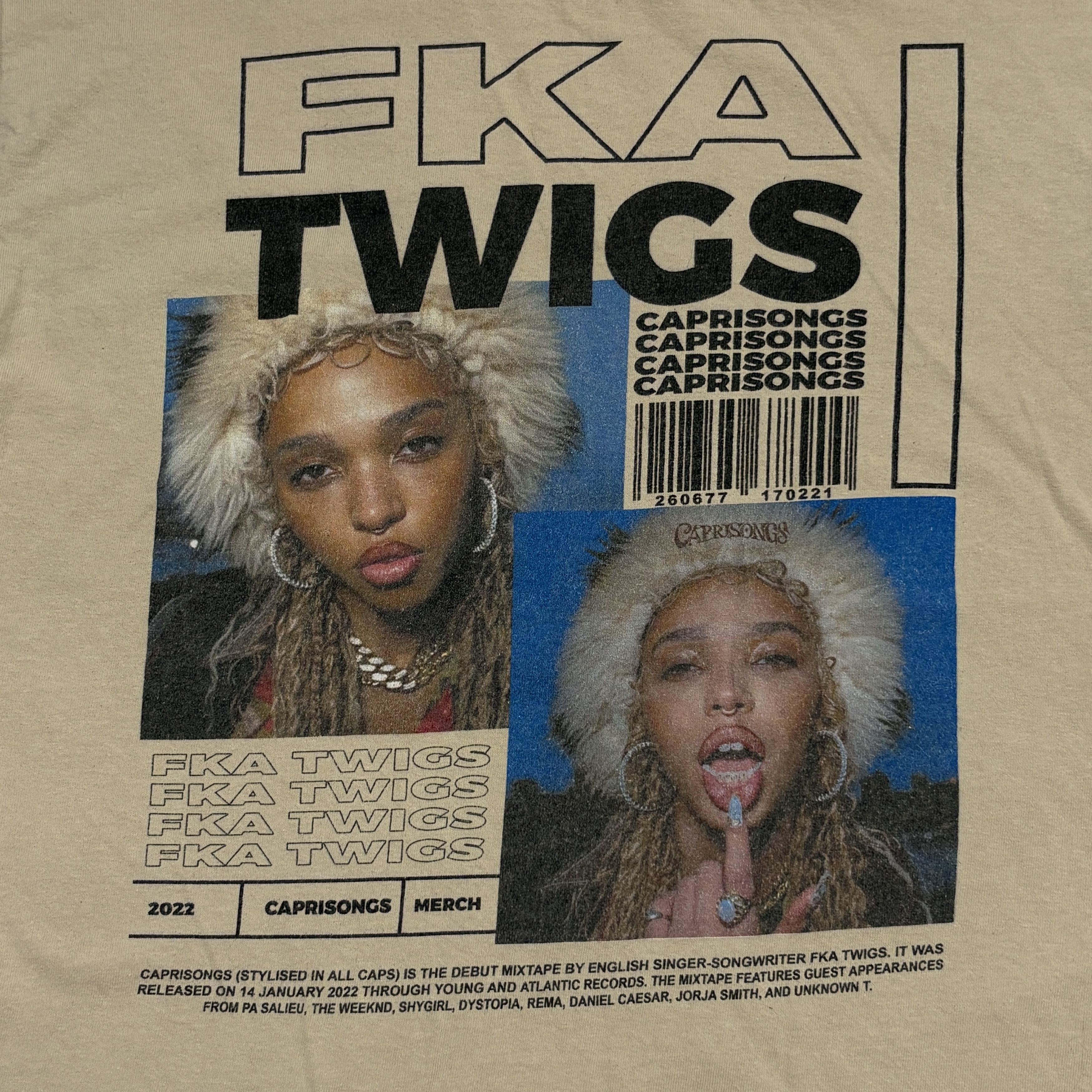 Band Tees FKA Twigs Shirt Tour Indie Band Tee Arca Bjork Trip Hop Size US M / EU 48-50 / 2 - 3 Thumbnail