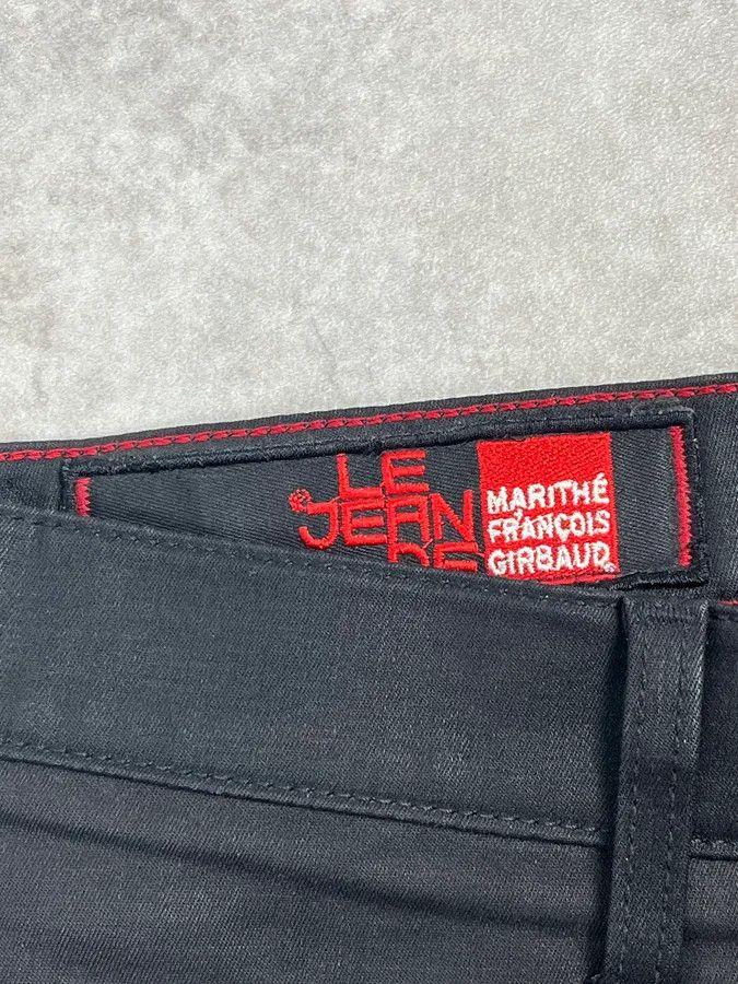 Marithe + Francois Girbaud SS2013 Marithé + François Girbaud Black Waxed Slim Denim Jeans Size US 32 / EU 48 - 10 Thumbnail