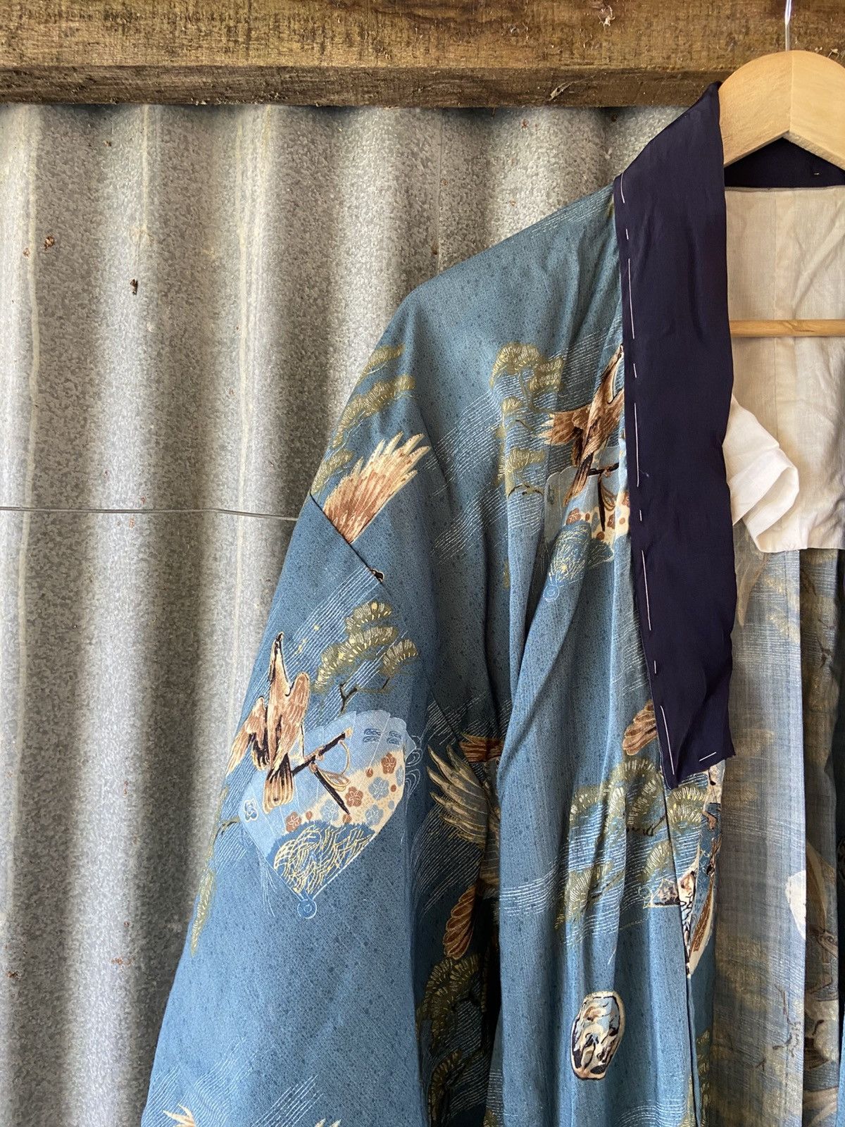 Komono Vintage Japanese Kimono Eagles Mountain Landscape Size US M / EU 48-50 / 2 - 3 Thumbnail