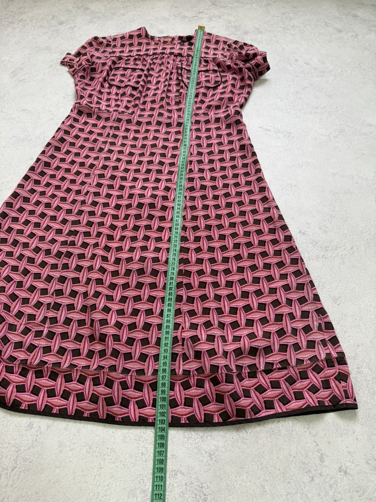 Louis Vuitton Louis Vuitton Womens Silk Printed Knee Length Pink Dress Size M / US 6-8 / IT 42-44 - 23 Thumbnail