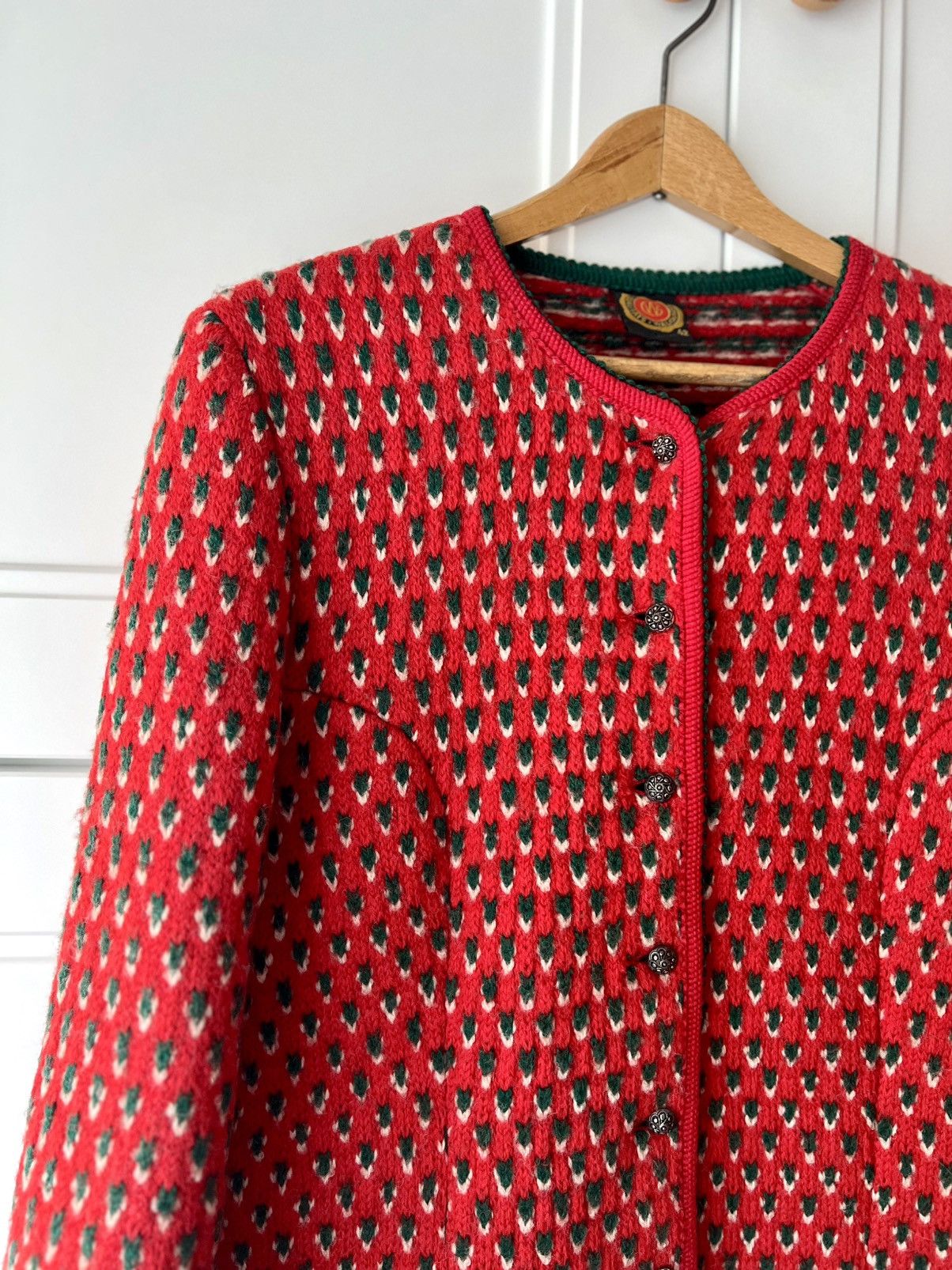 Other 100% wool vintage Strawberry jacket Tiroler Austria Size L / US 10 / IT 46 - 3 Thumbnail