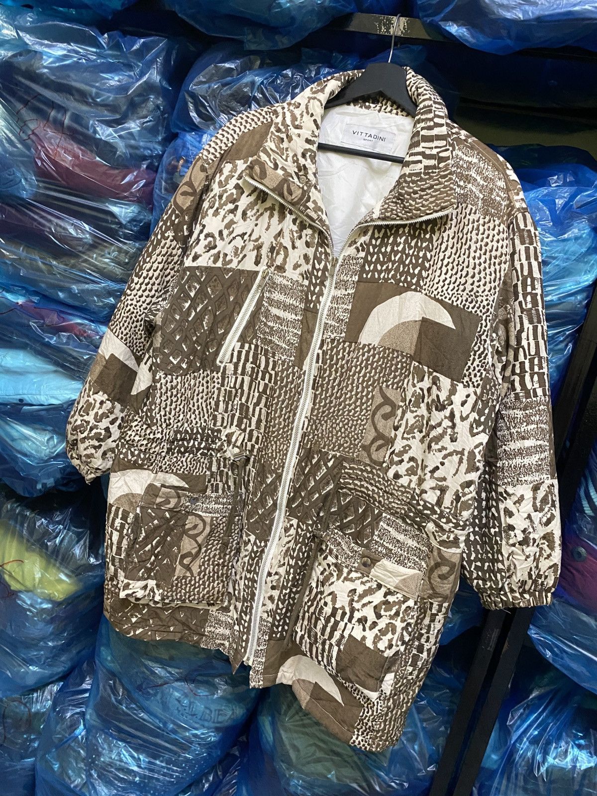 Designer Vitta Dini Women’s Vintage Patchwork Animal Print Jacket Size L / US 10 / IT 46 - 5 Thumbnail