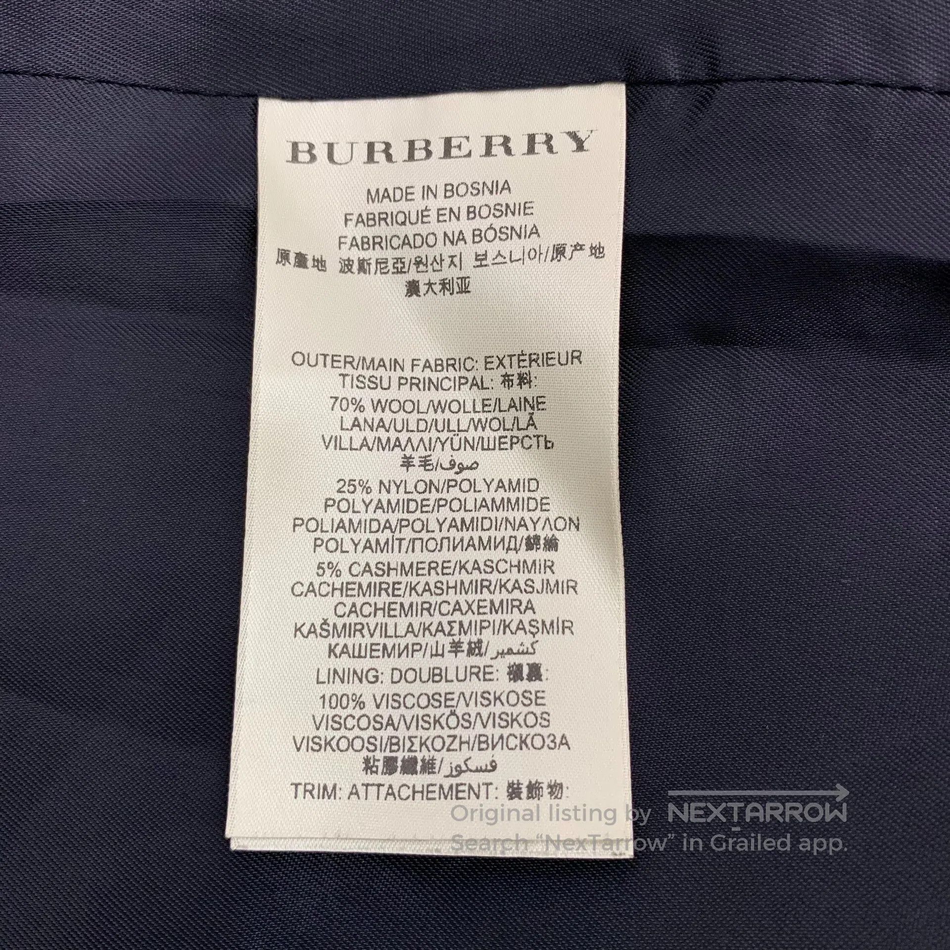 Burberry Burberry Black wool lapel double-breasted long sleeve coat Size US S / EU 44-46 / 1 - 6 Thumbnail